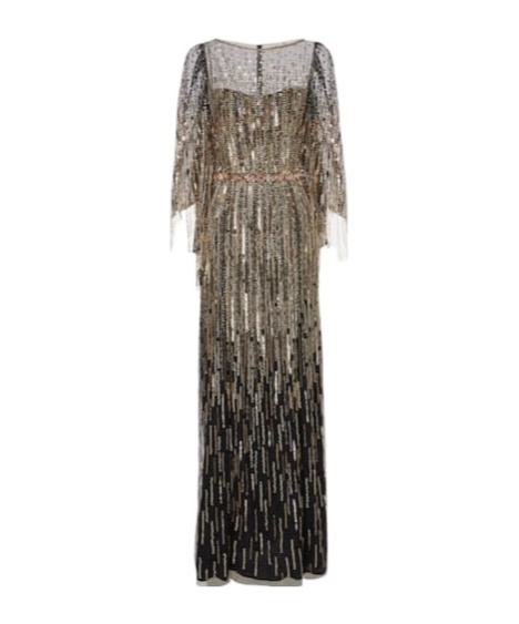 Jenny Packham Rhapsody Sequined Gown In Multi