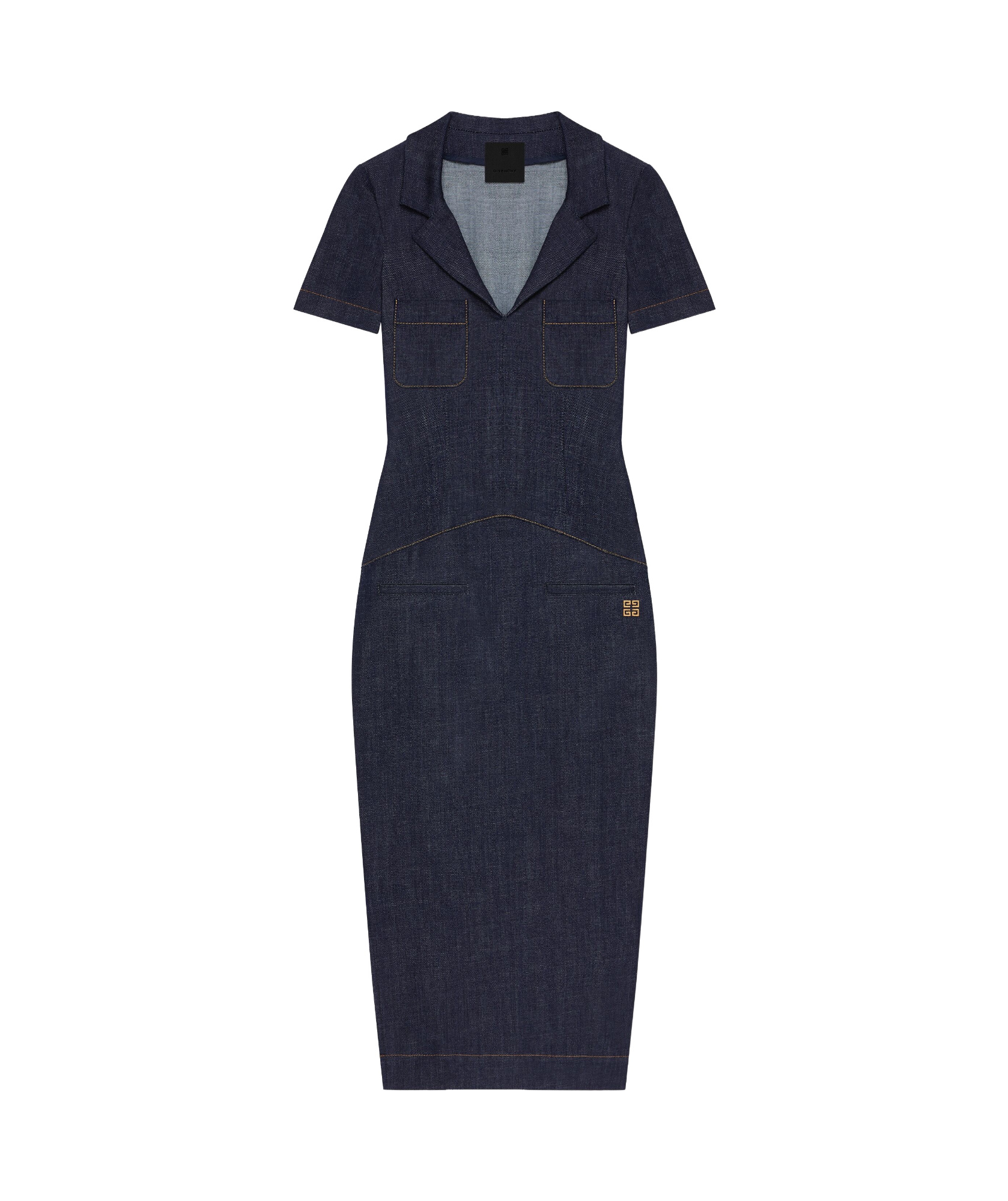 Givenchy Dress In Denim With 4g Emblem In Blue