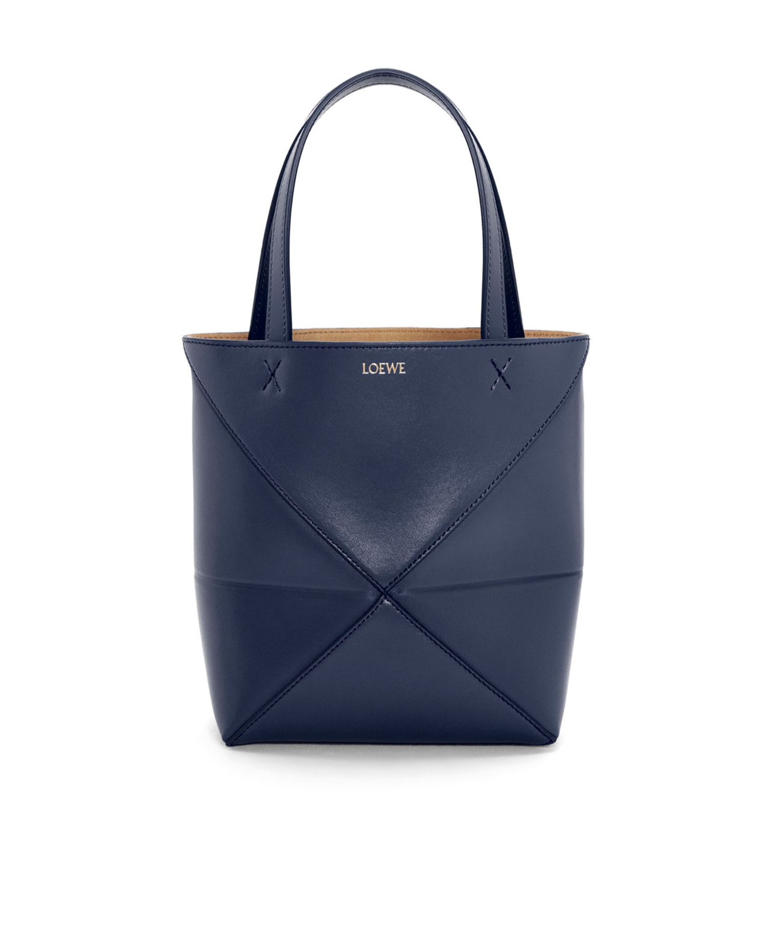 Loewe Womens Abyss Blue Puzzle Fold Mini Leather Tote Bag In Blue