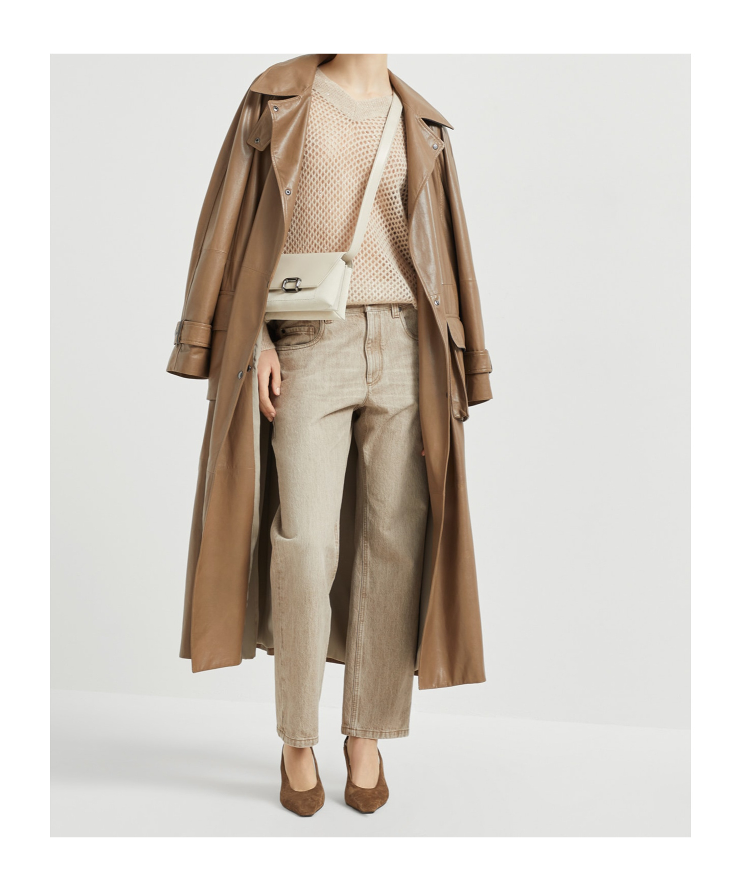Brunello Cucinelli Belt Loop Jeans In Neutral