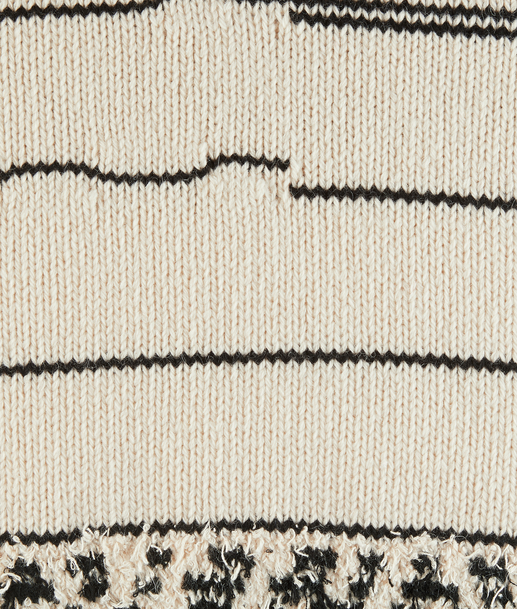 Bottega Veneta Striped Chunky-knit Jumper In Nude