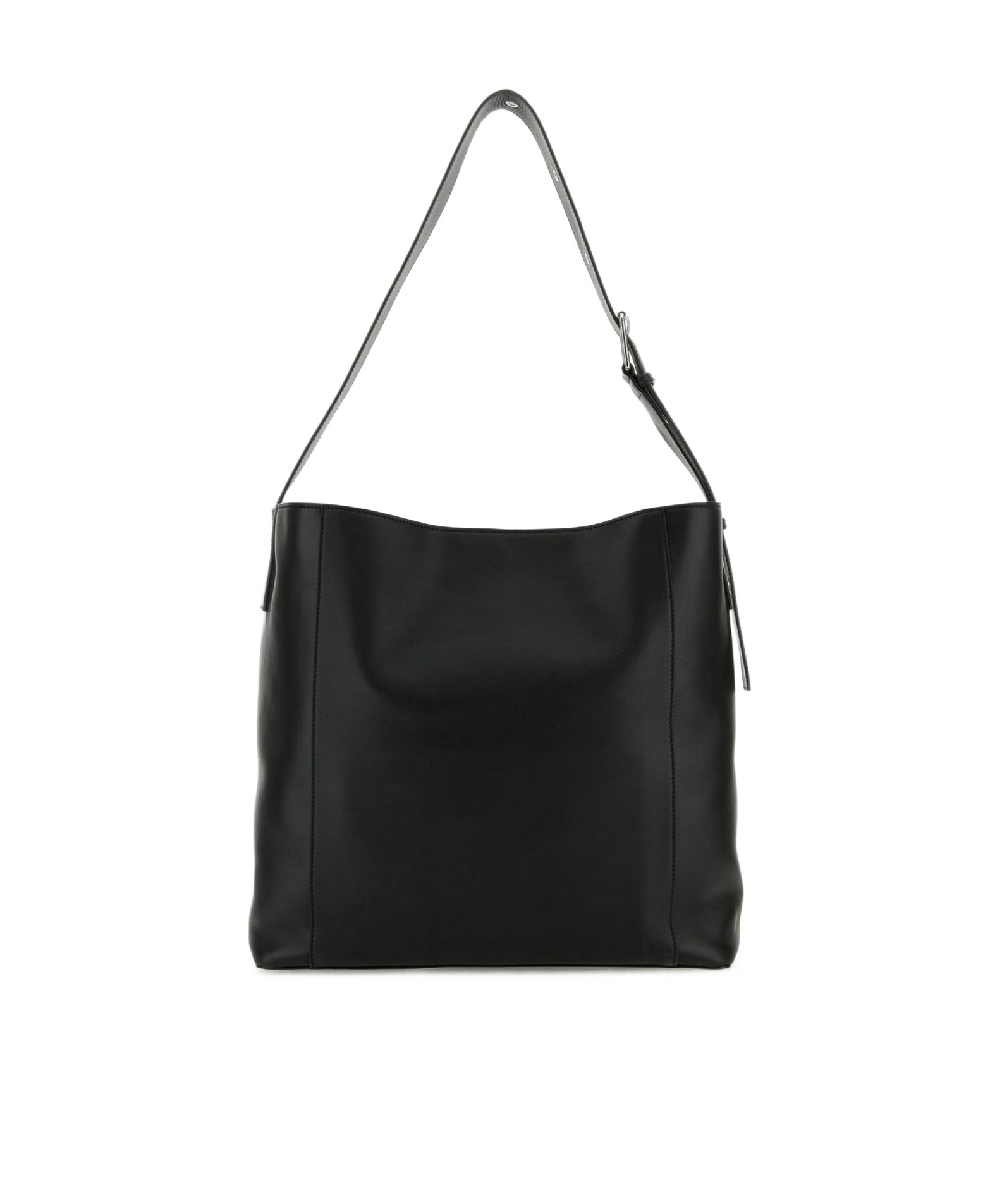 Alexander Mcqueen Leather Pendant Shopping Bag In Black