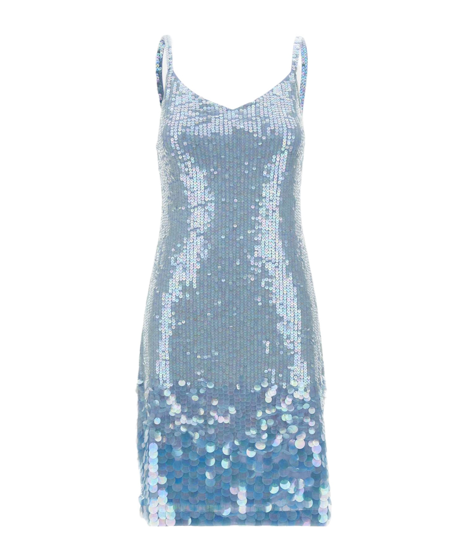 P.a.r.o.s.h . Sequin Embellished Mini Dress In Blue