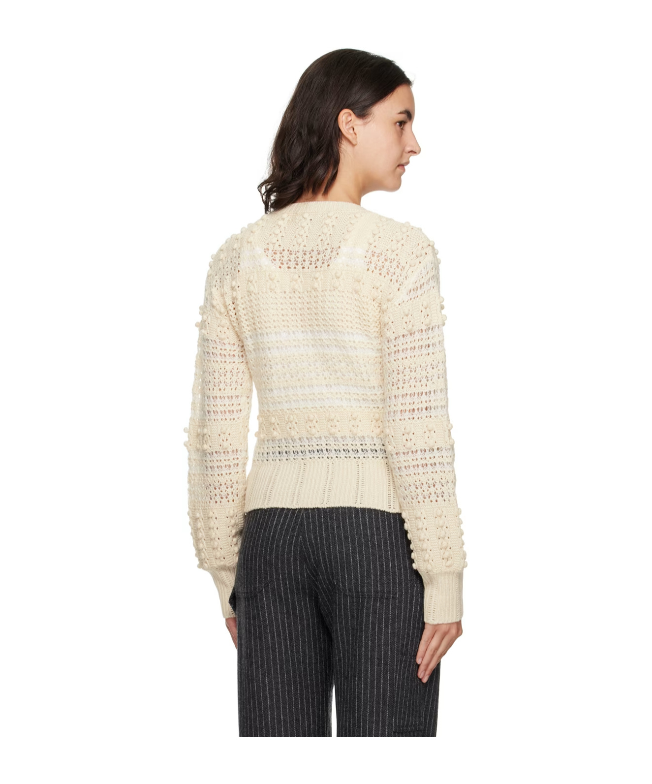 Rag & Bone Off-white Striped Sweater In Nude
