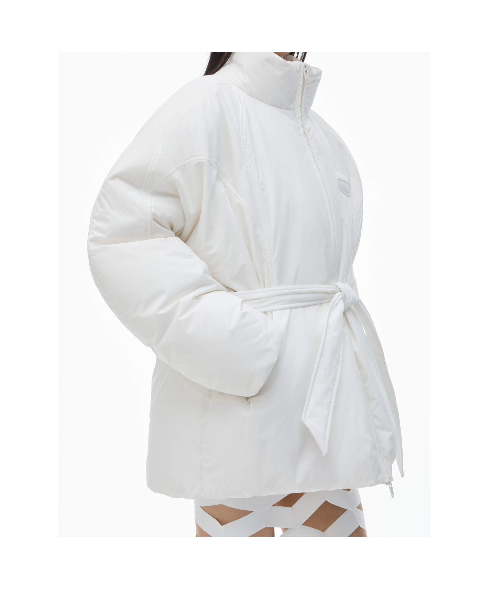 Alexander Wang Decorative Filled Down Jacket In White