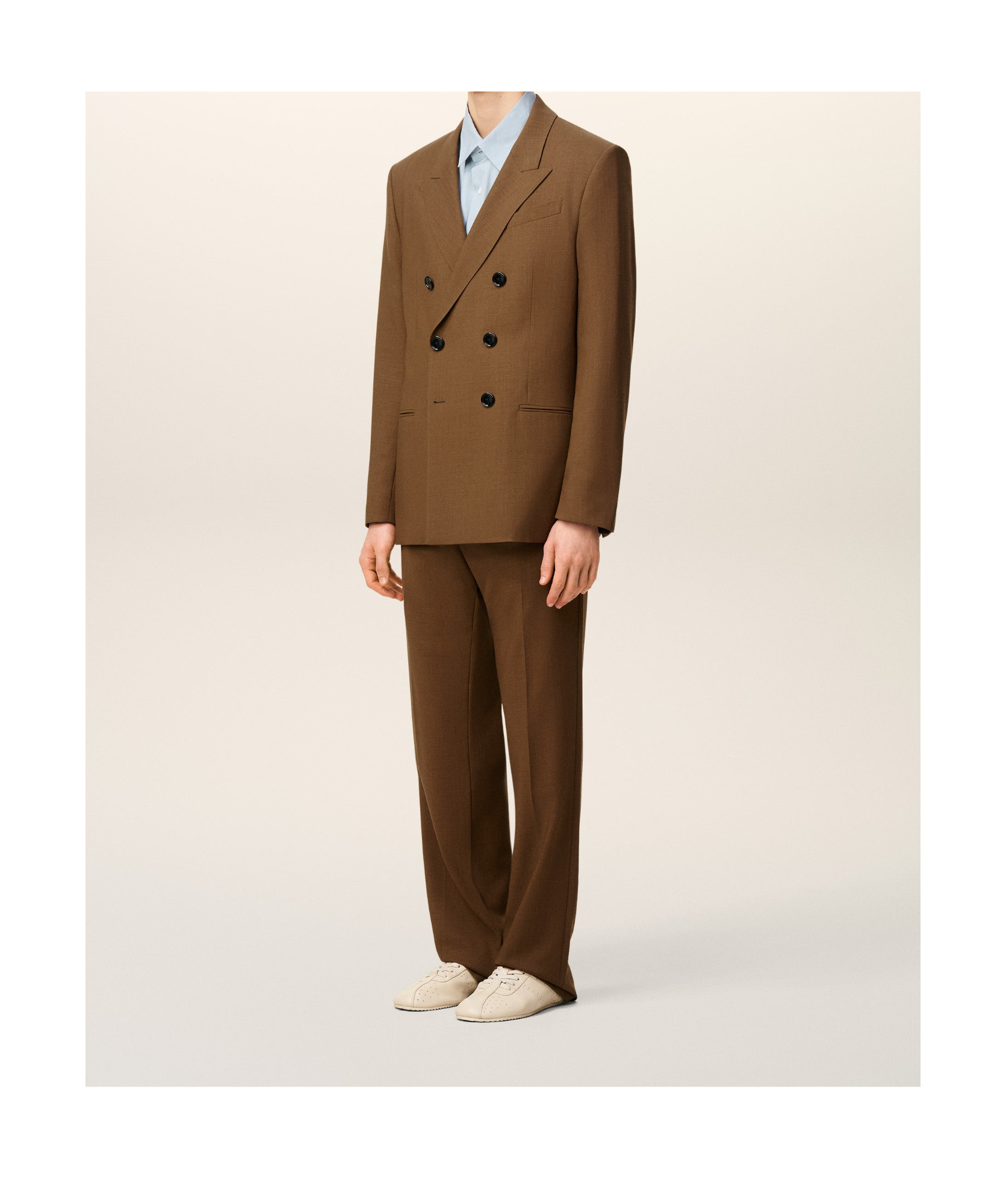 Ami Alexandre Mattiussi Ami Double-breasted Light Wool Twill Blazer