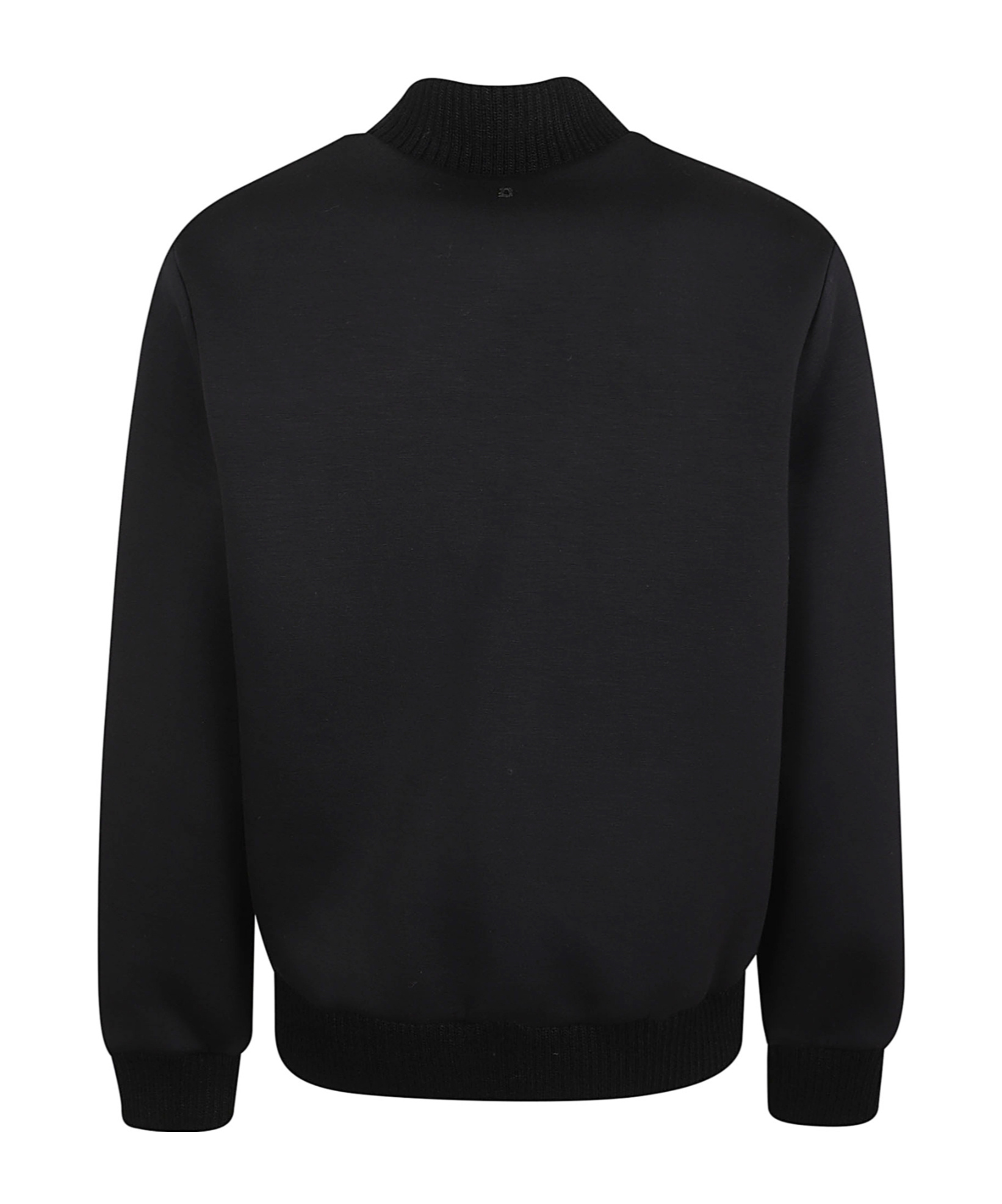 Dondup Ribbed Elastic Neoprene Bomber Jacket With D Logo Detail