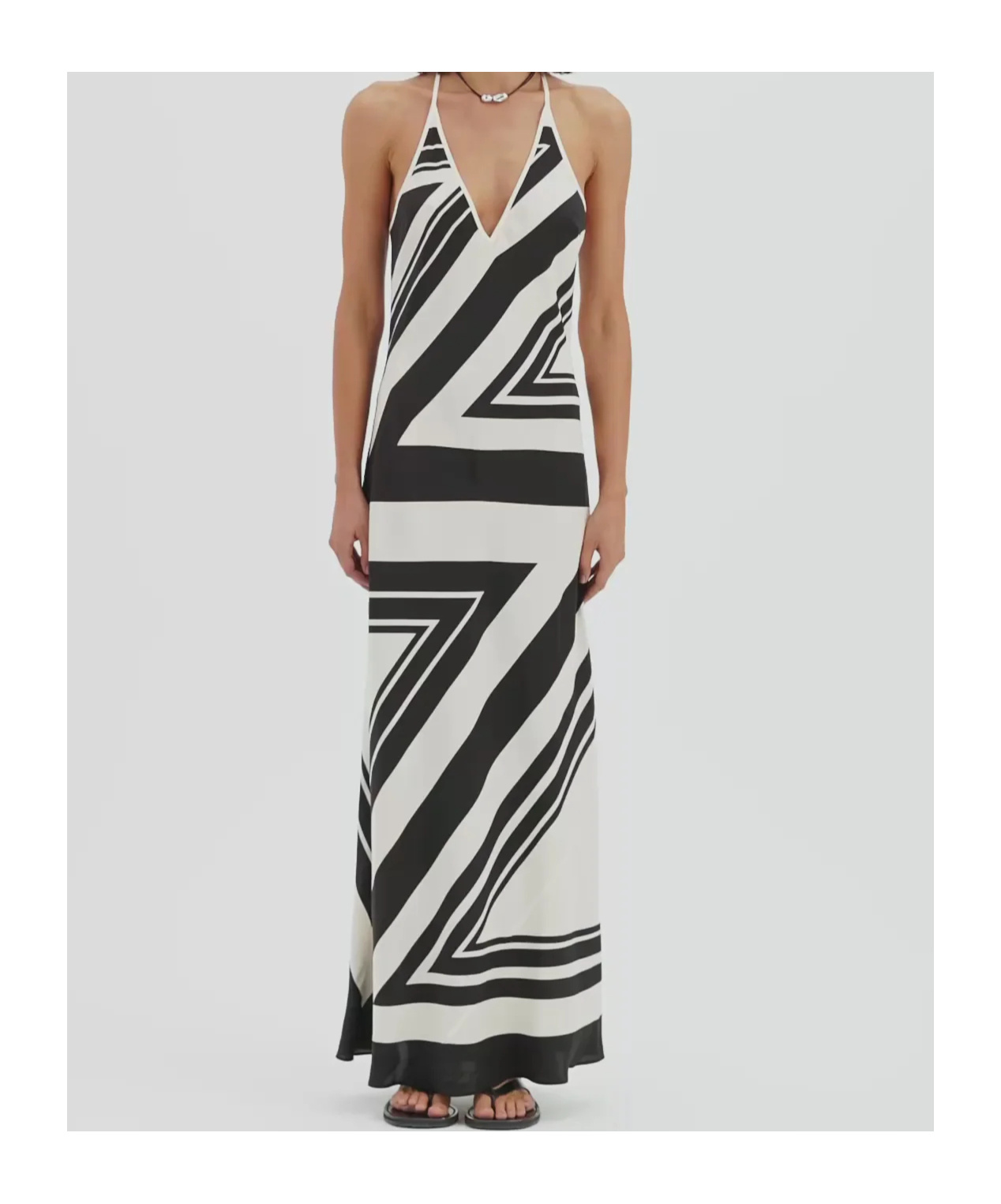 Sir Pietra V-neck Dress In Black