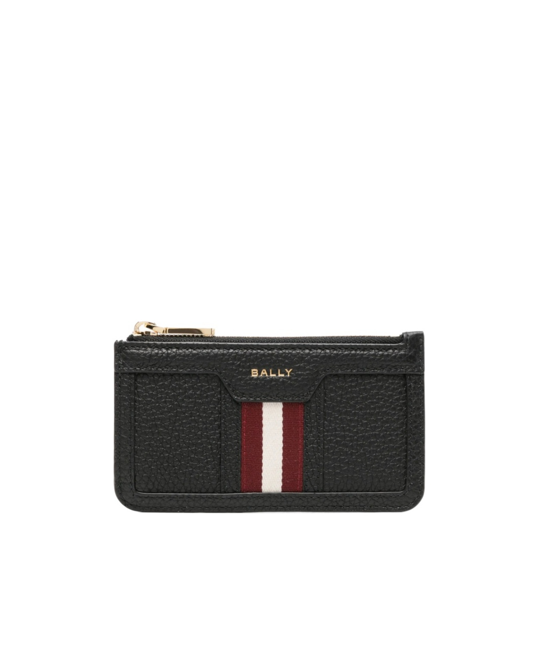 Bally Stripe Zip-around Cardholder In Black
