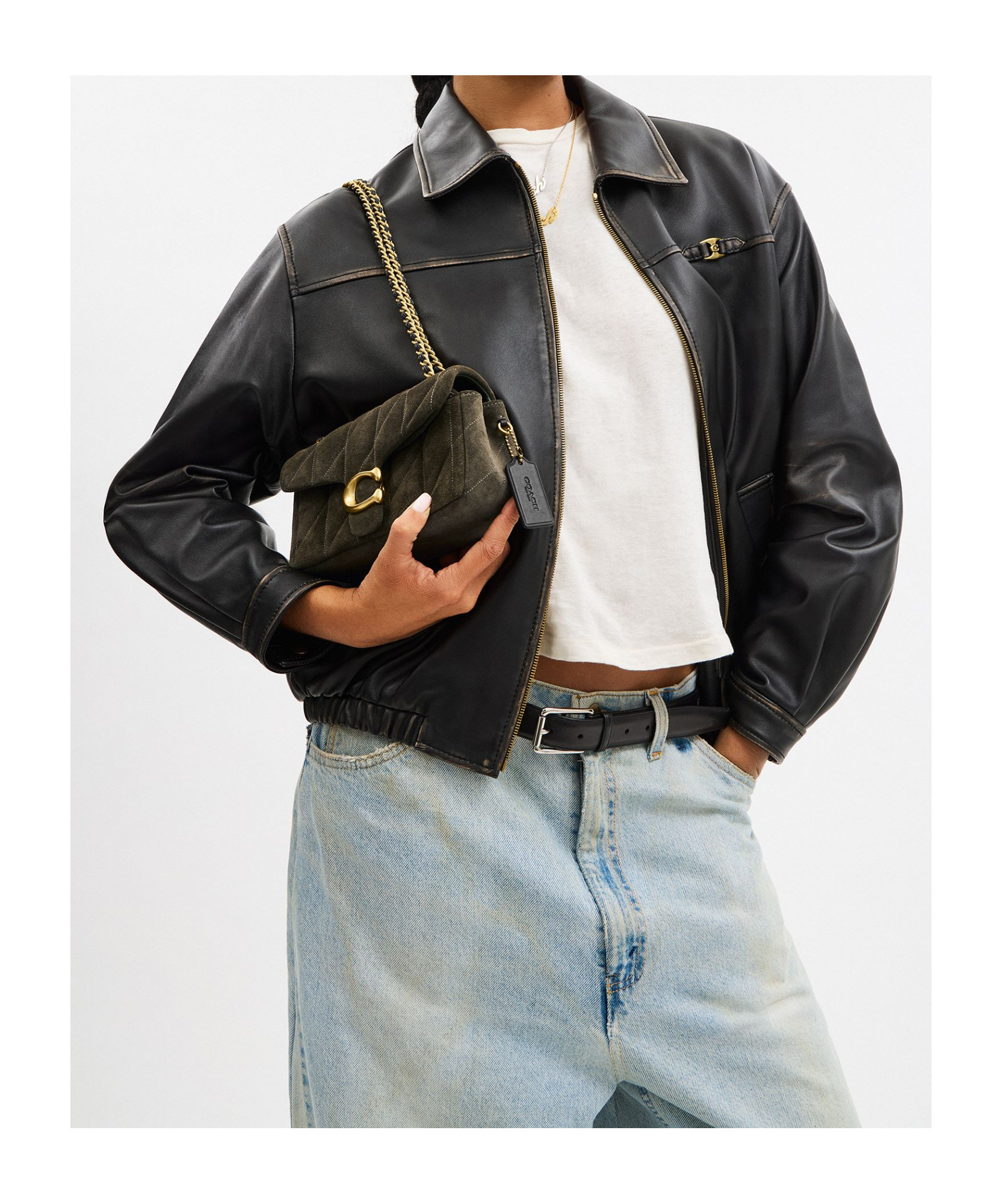 Coach Quilted Tabby 20 With Chain Shoulder Bag