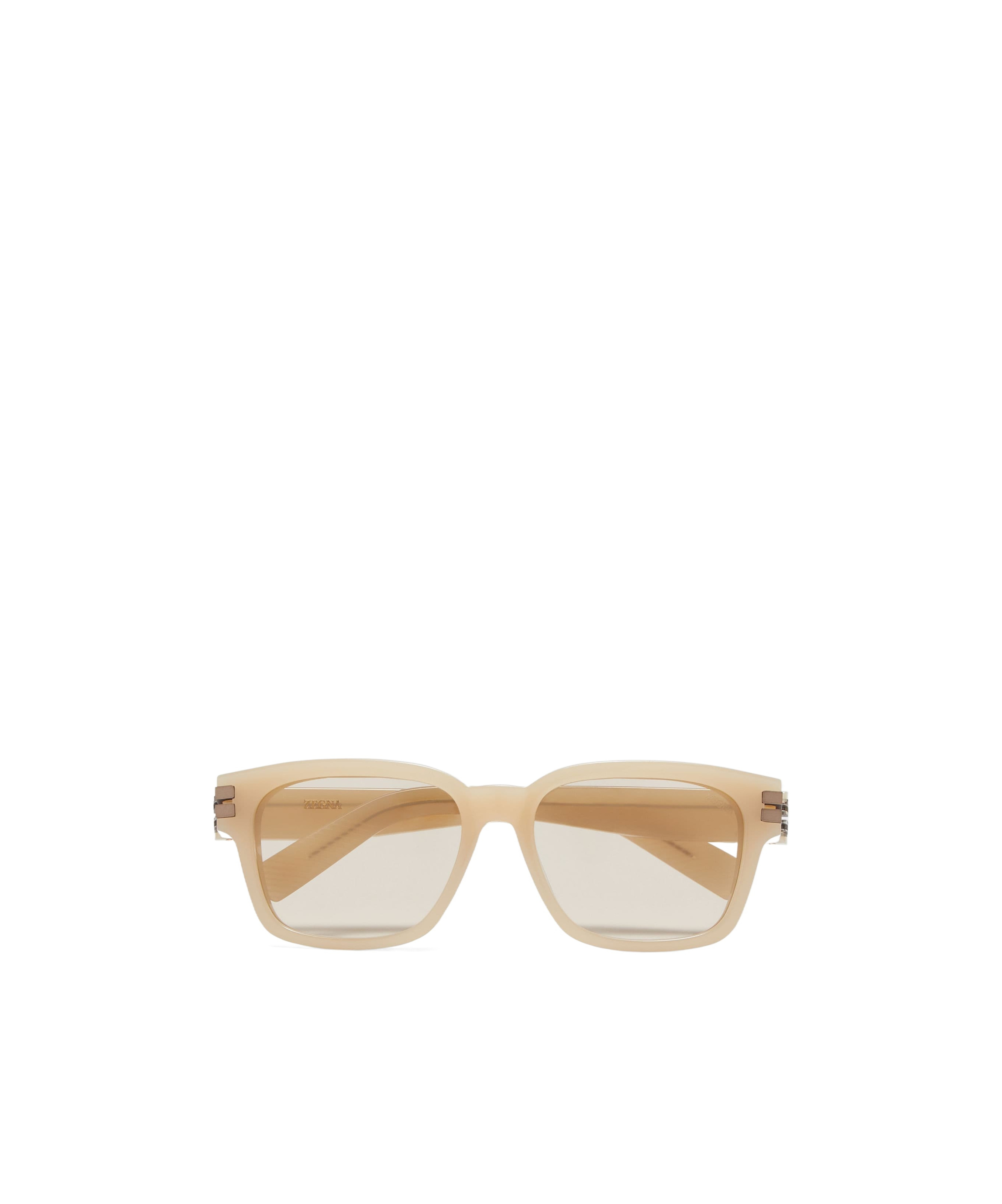 Zegna Square-frame Tinted Sunglasses In Brown