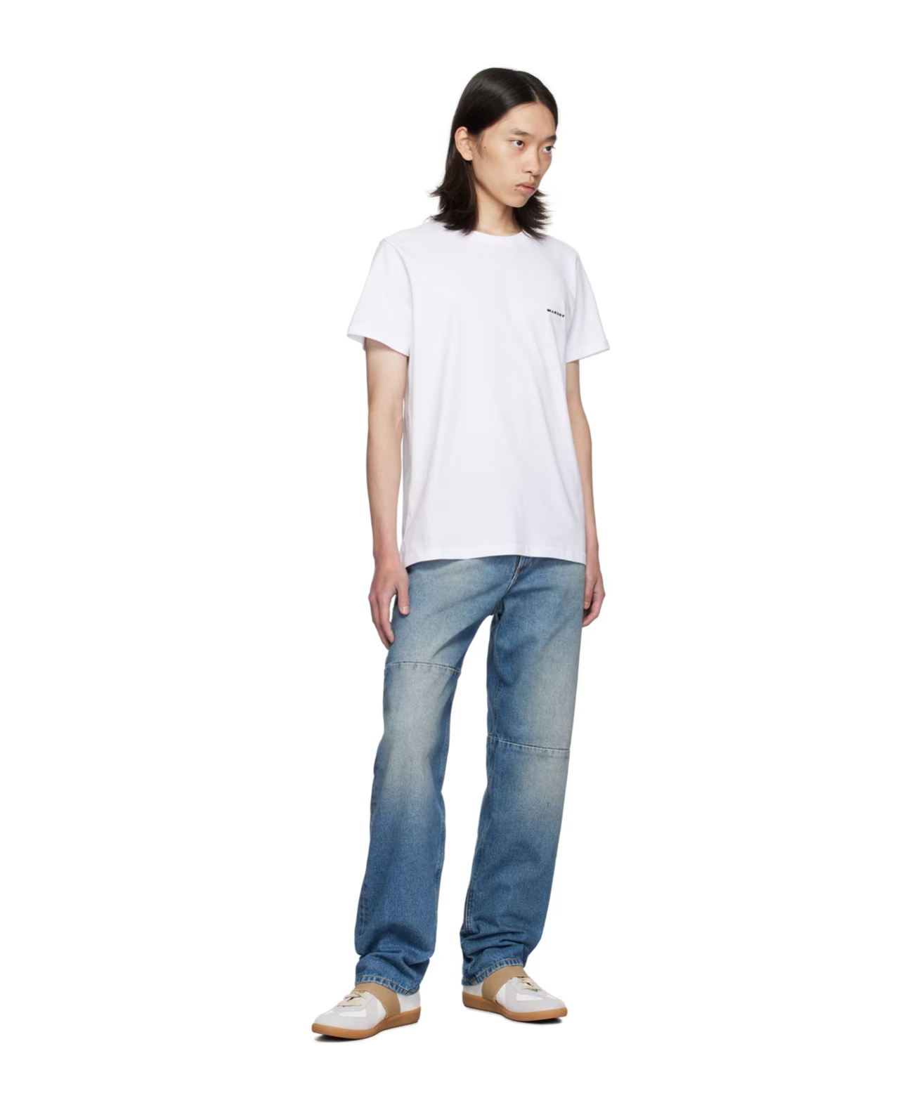 Isabel Marant Round Neckline Jersey T-shirt Shirt In White