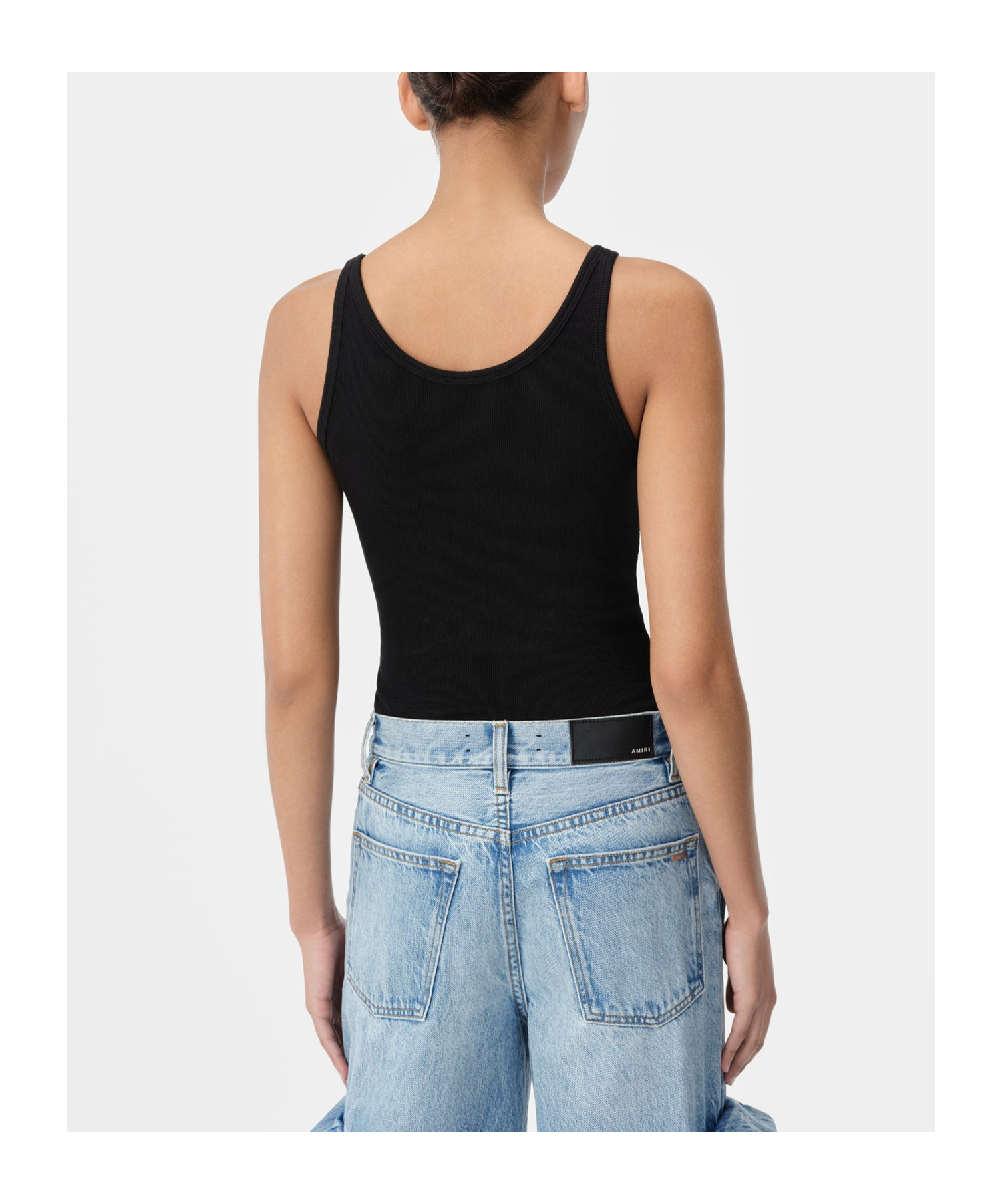 Amiri Ma Embroidered Rib Vest In Black