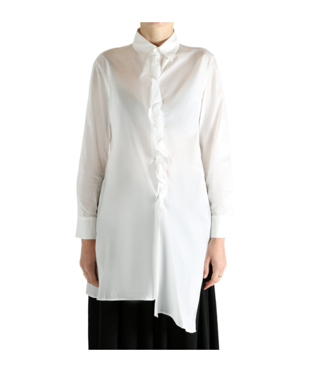 Y's -bleed Frill Shirt In White