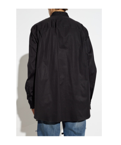 Alexander Mcqueen Long-sleeved Shirt In Black