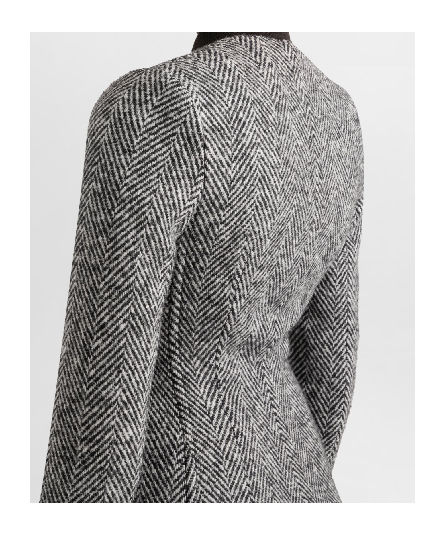 Dolce & Gabbana Herringbone-pattern Jacket In Gray