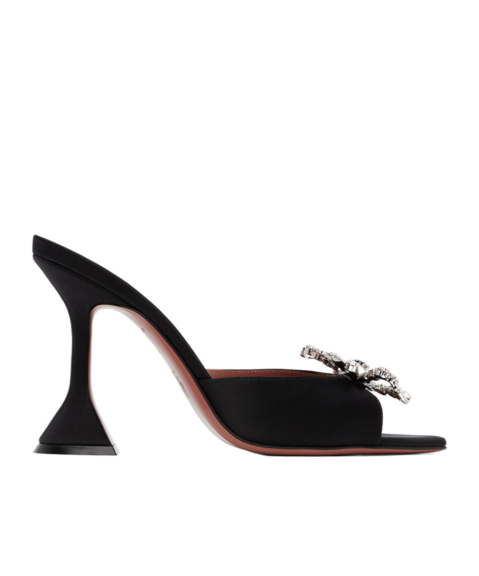 Shop Amina Muaddi Rosie High-heeled Sandals In Black