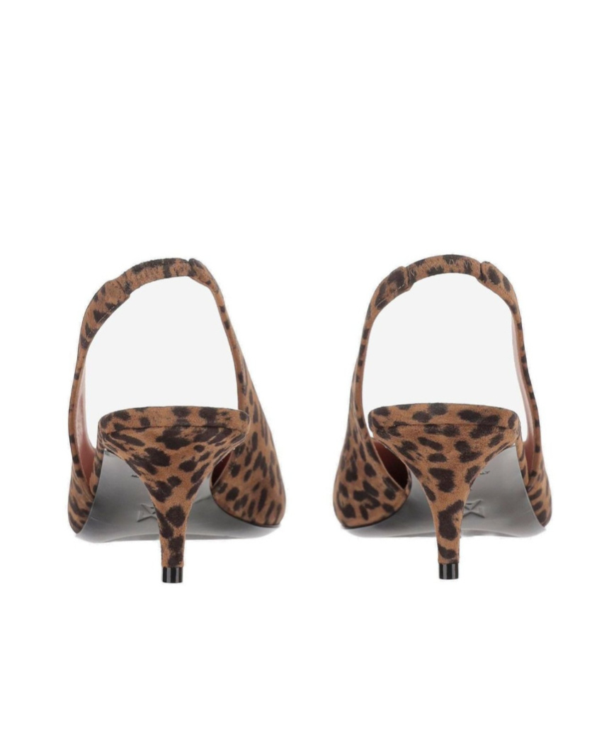 Amina Muaddi 55mm Anok Animal-print Slingback Pumps In Animal Print