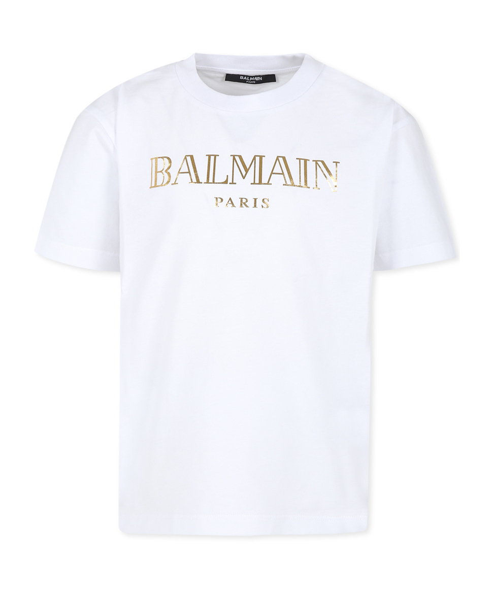 Balmain Logo-print Cotton T-shirt In White