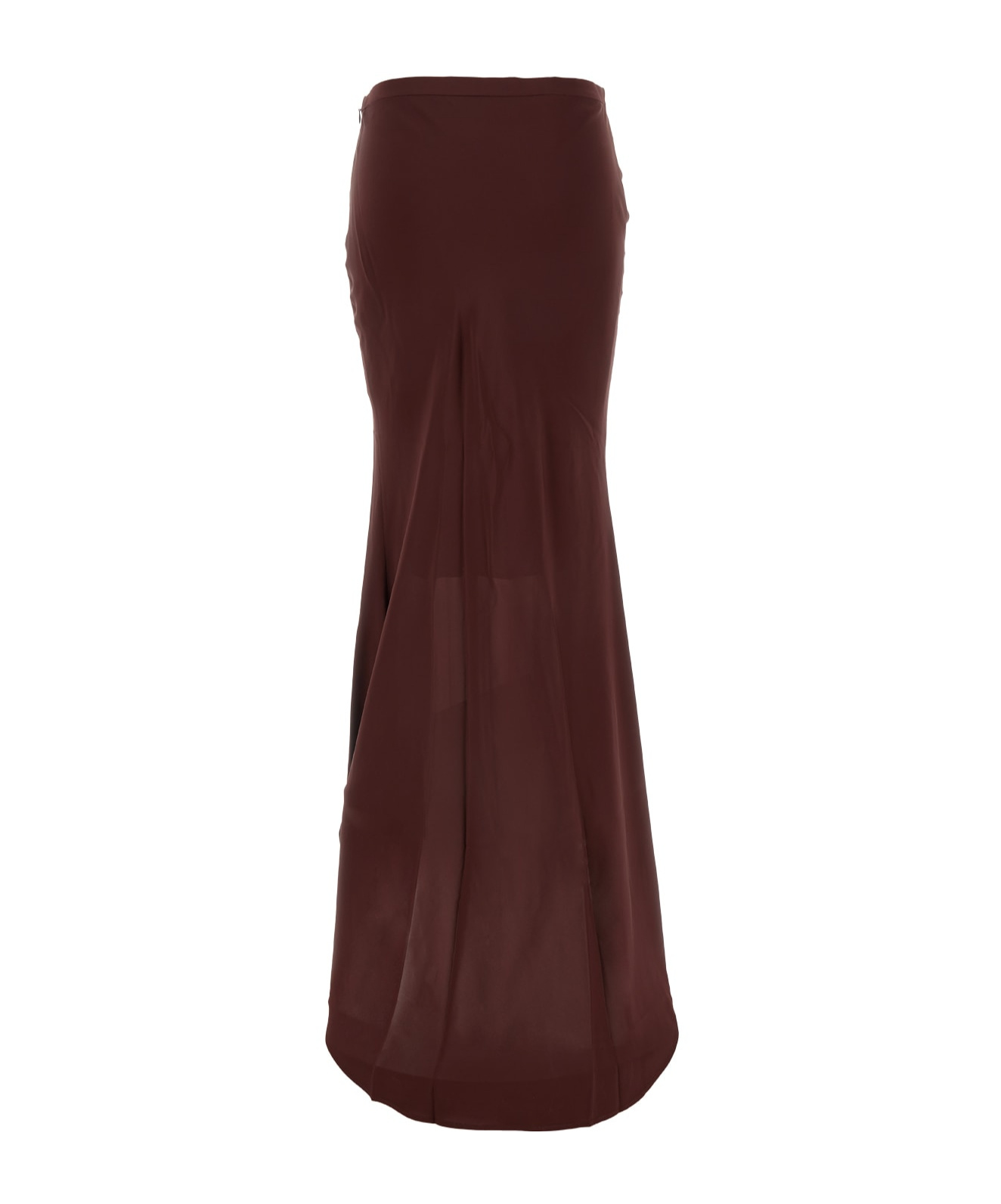 Shop Philosophy Di Lorenzo Serafini Asymmetrical Skirt In Brown