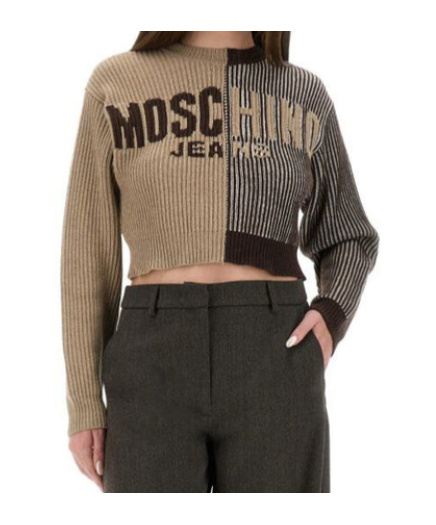 Moschino Jeans Two-toned Jumper In Multi
