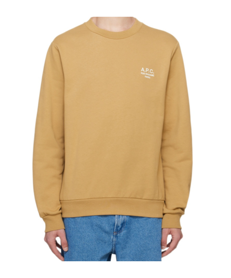 Apc A.p.c. Logo Embroidered Crewneck Sweatshirt In Nude