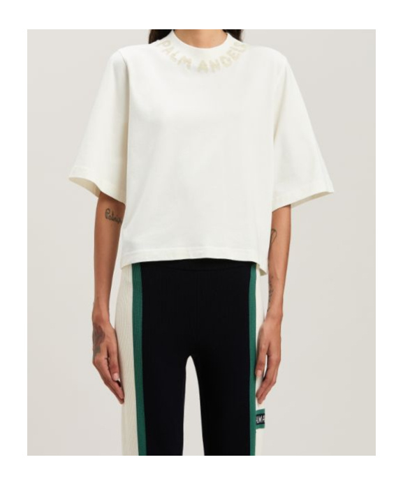 Palm Angels Short Sleeve T-shirt In White