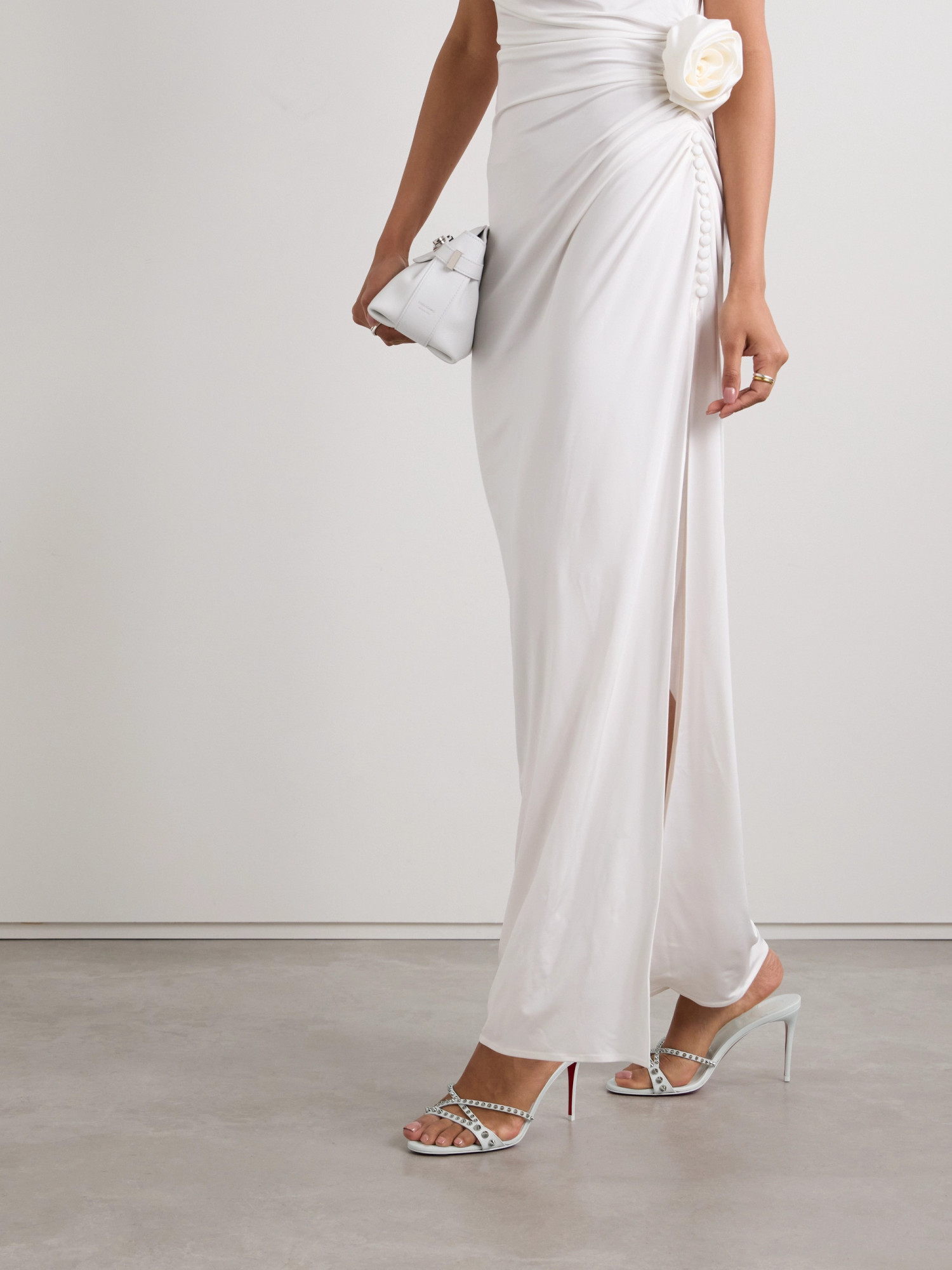 Christian Louboutin Tatoosh Spikes 85mm Mules In White