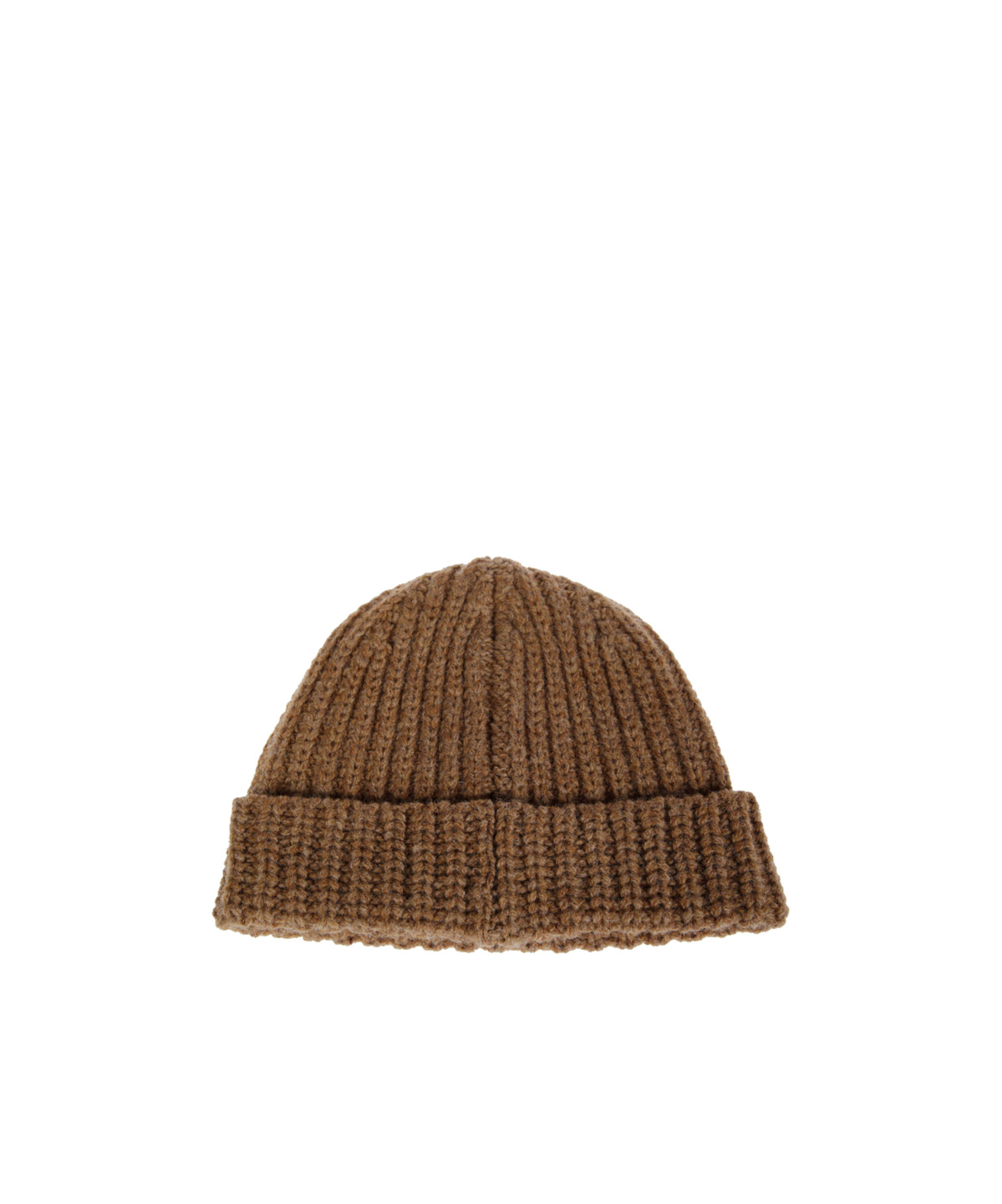 Marni Hazelnut Knit Hand-stitched Logo Beanie In Brown