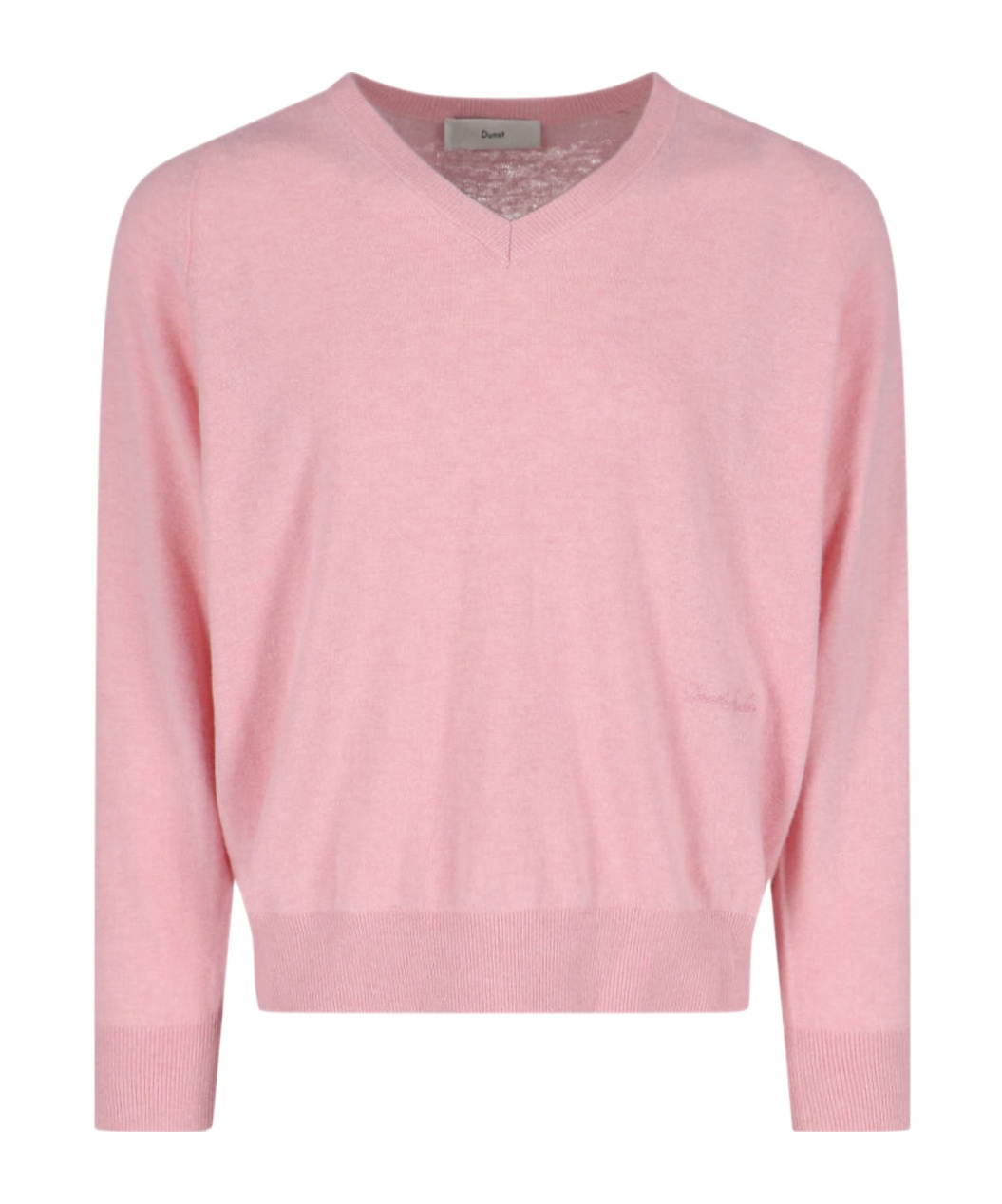 Dunst Pink Soft V-neck Sweater