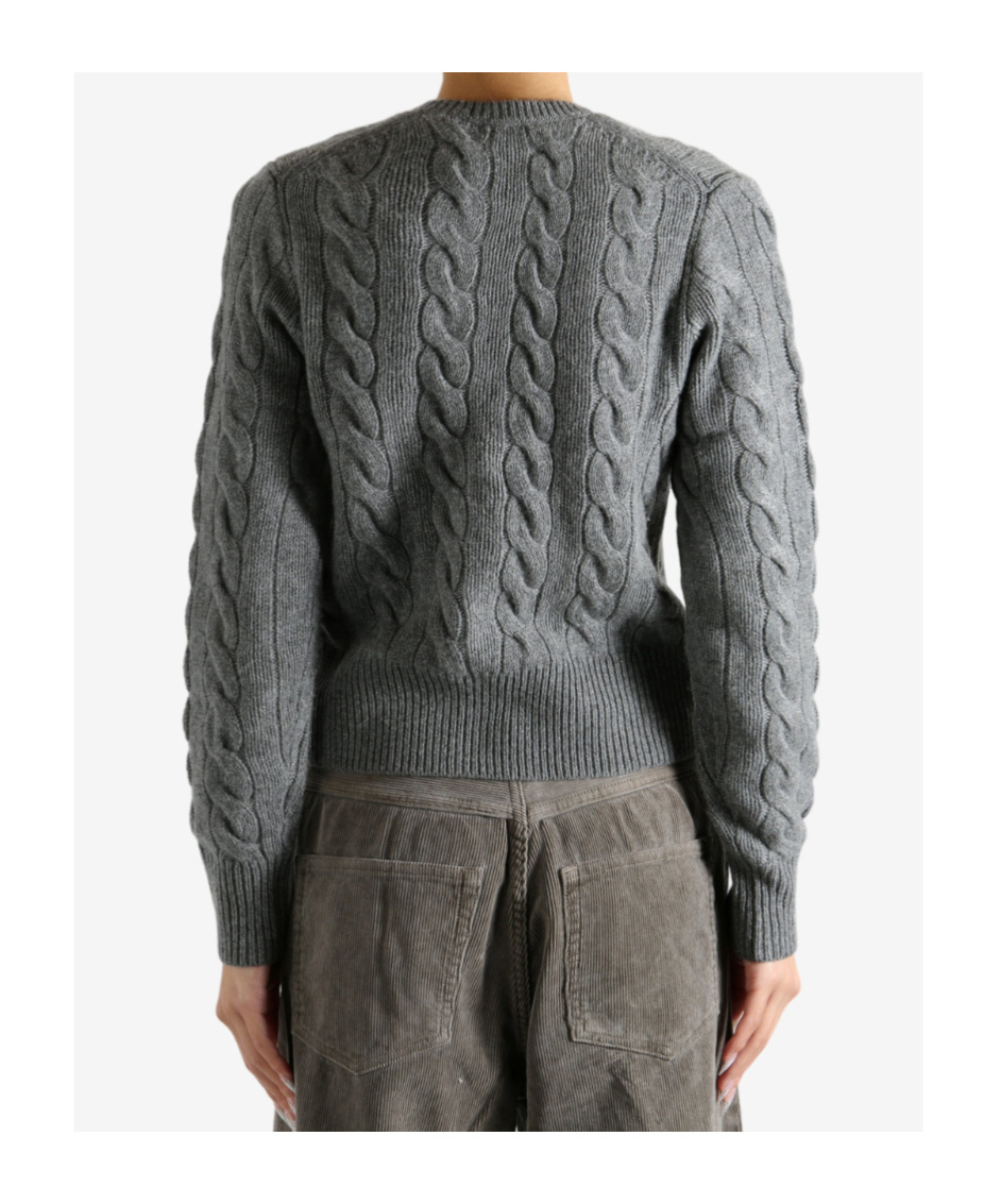 Polo Ralph Lauren Long-sleeved Cardigan In Gray