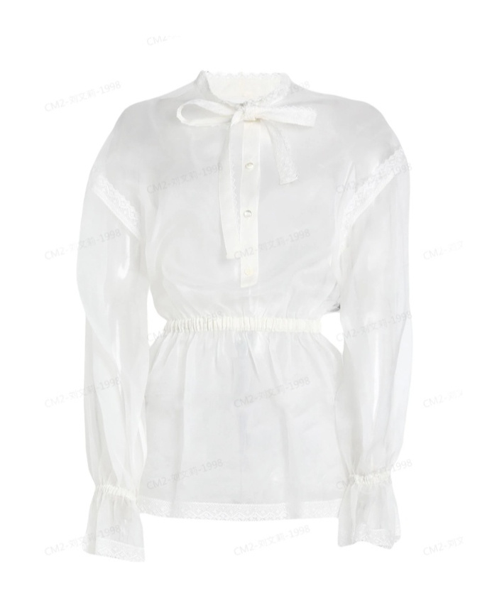 Dolce & Gabbana Bowtie Blouse In White