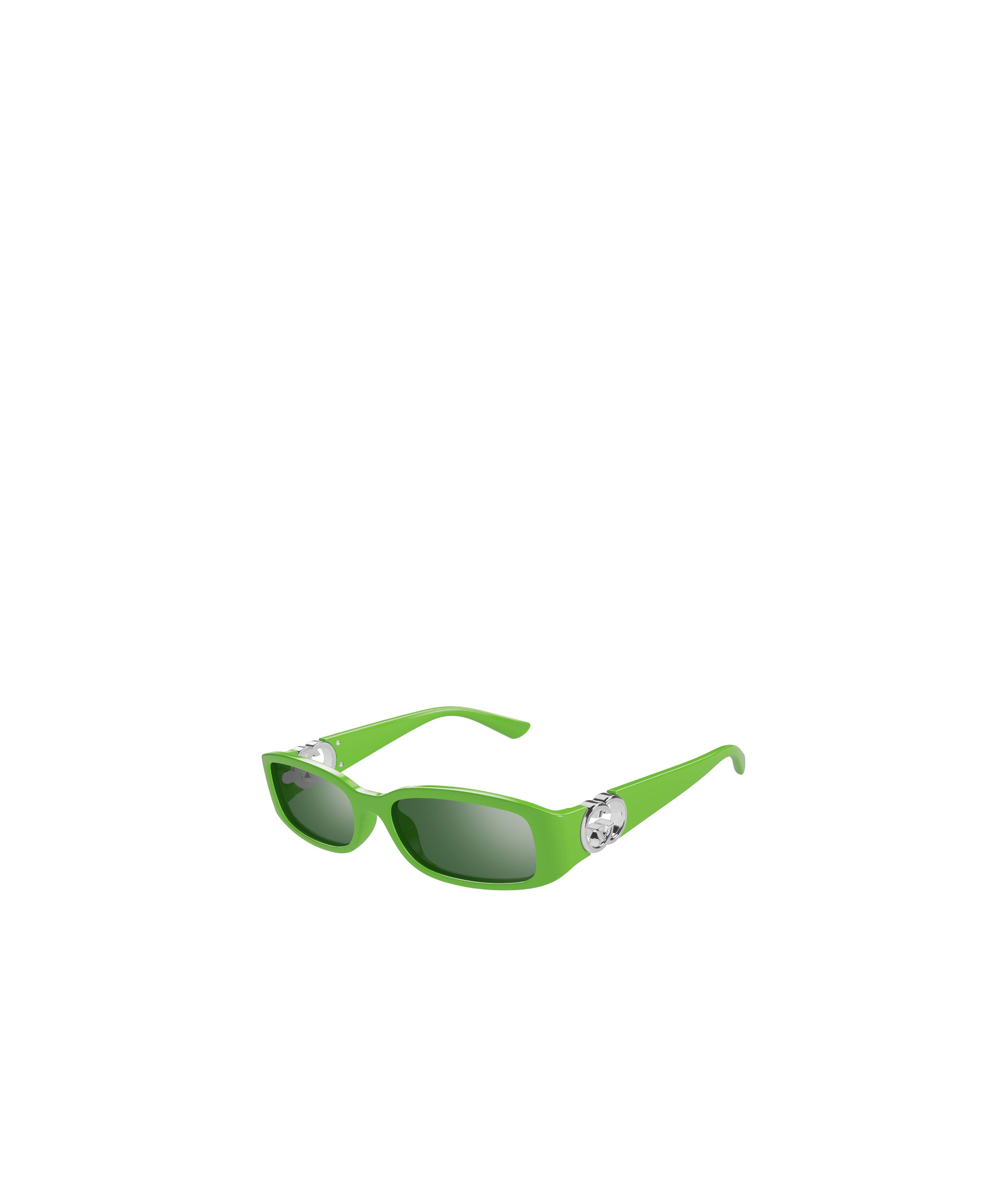 Gucci Geometric Frame Sunglasses In Green