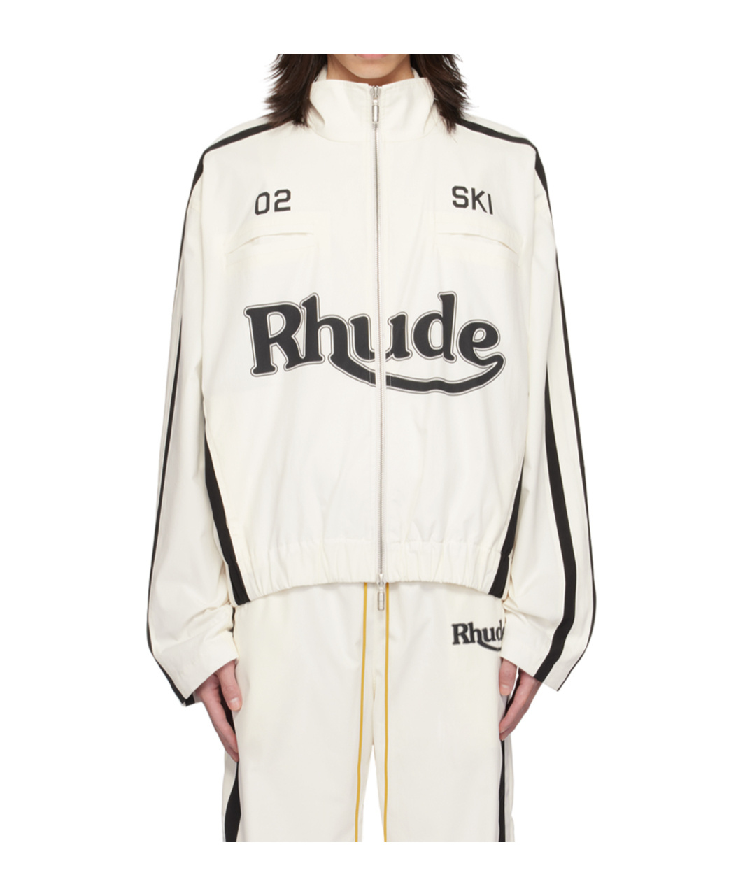 RHUDE LOGO-PRINTED CASUAL JACKET 