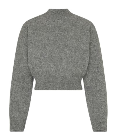 Jacquemus Logo Intarsia Knit Jumper In Gray