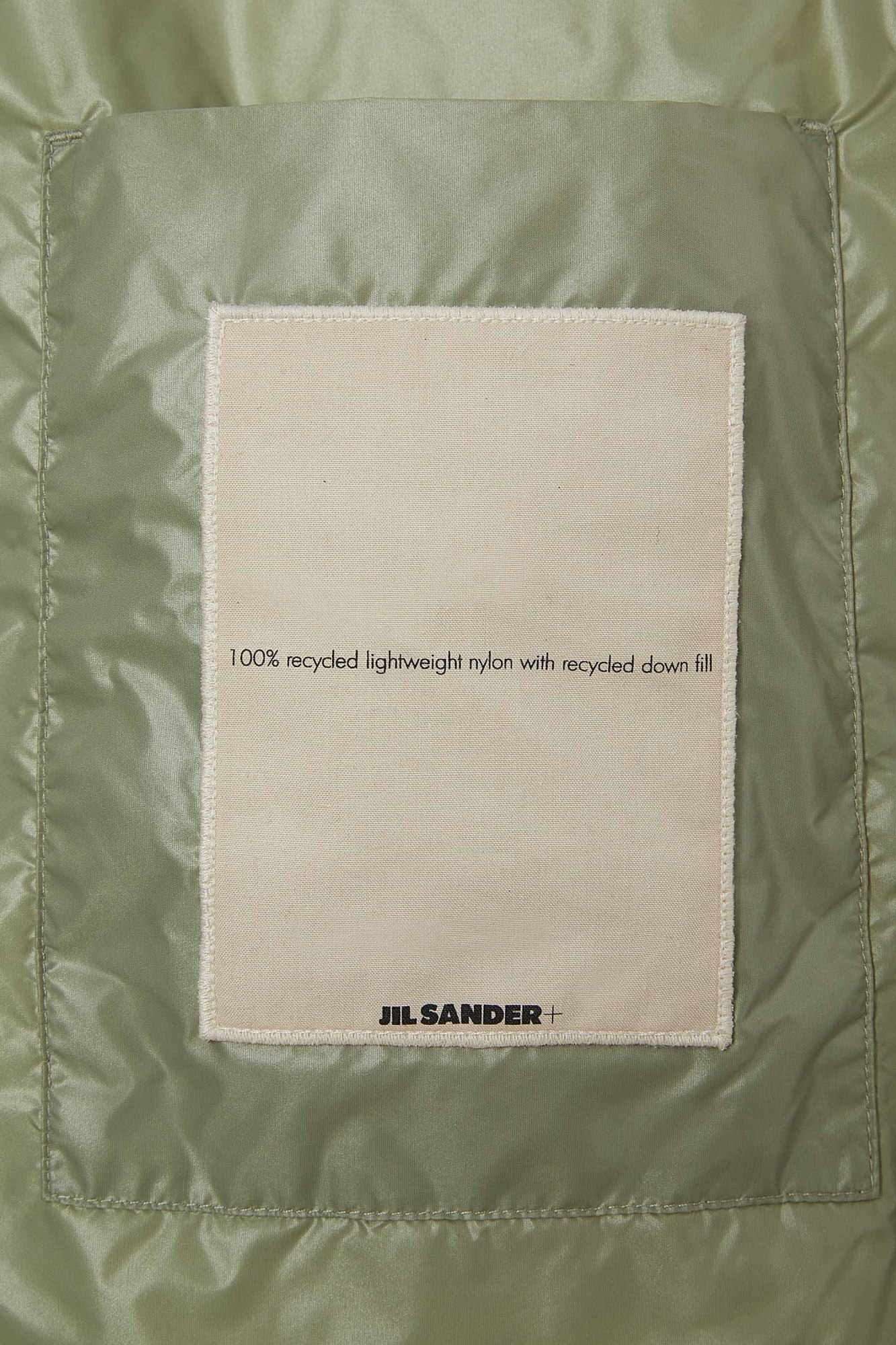 Jil Sander Quilted Down Gilet In Green