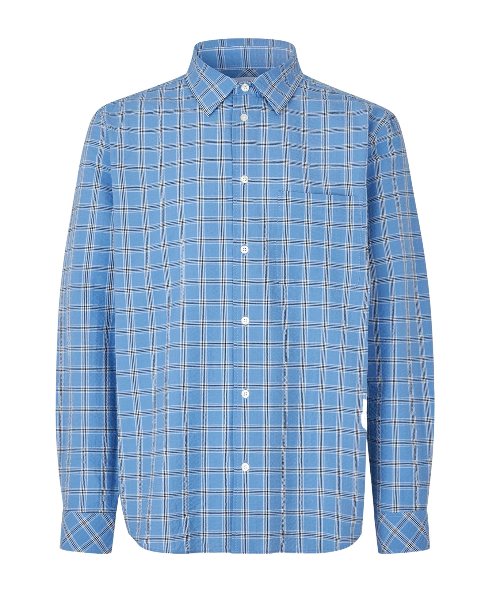 Samsoe & Samsoe Long Sleeve Shirt In Blue