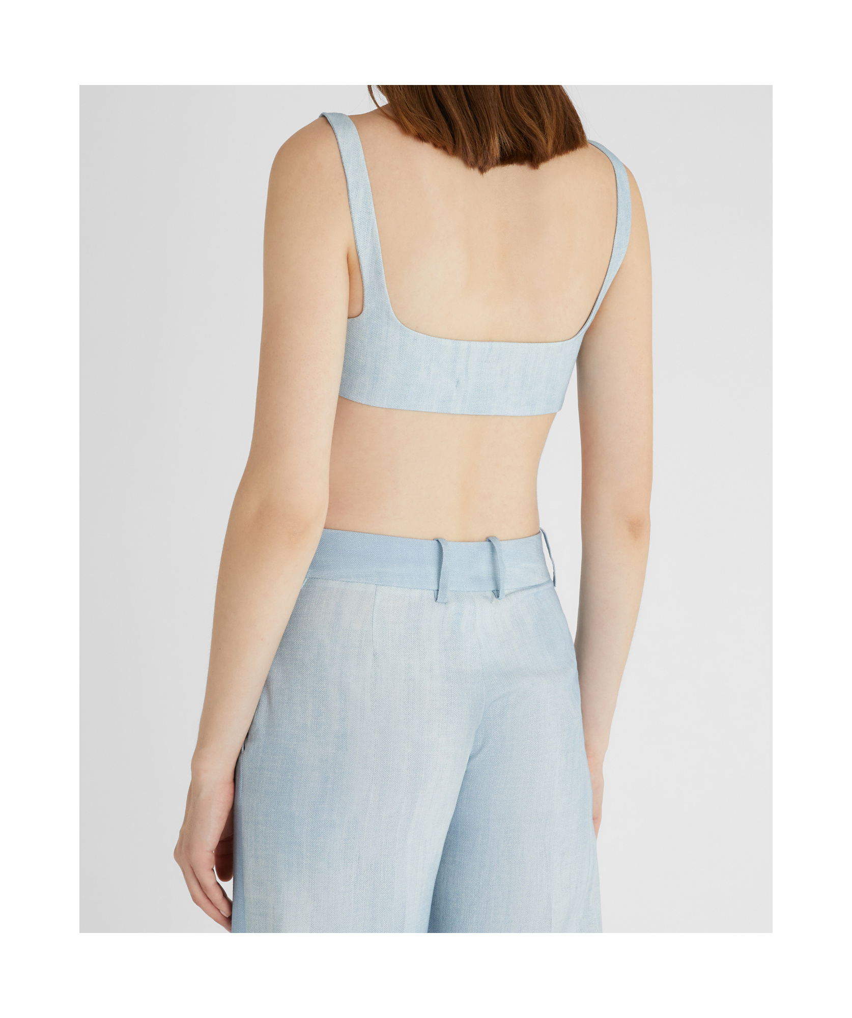 Ermanno Scervino Denim-print Top In White