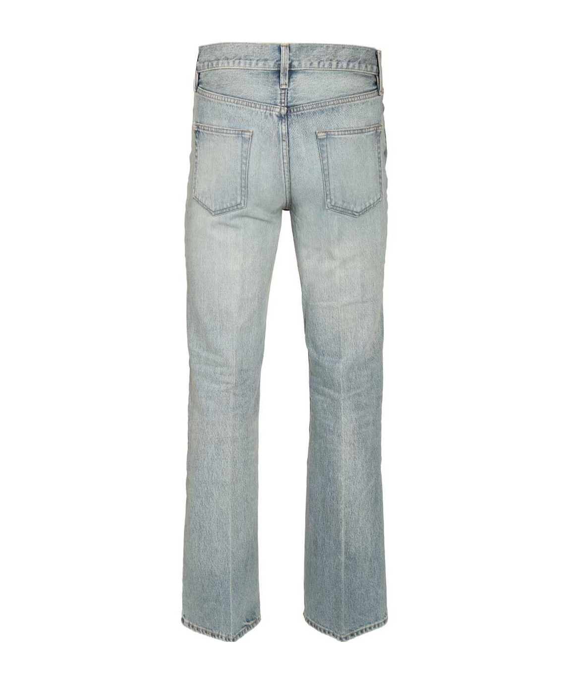 Fear Of God Logo Patch Flared Jeans In Gray