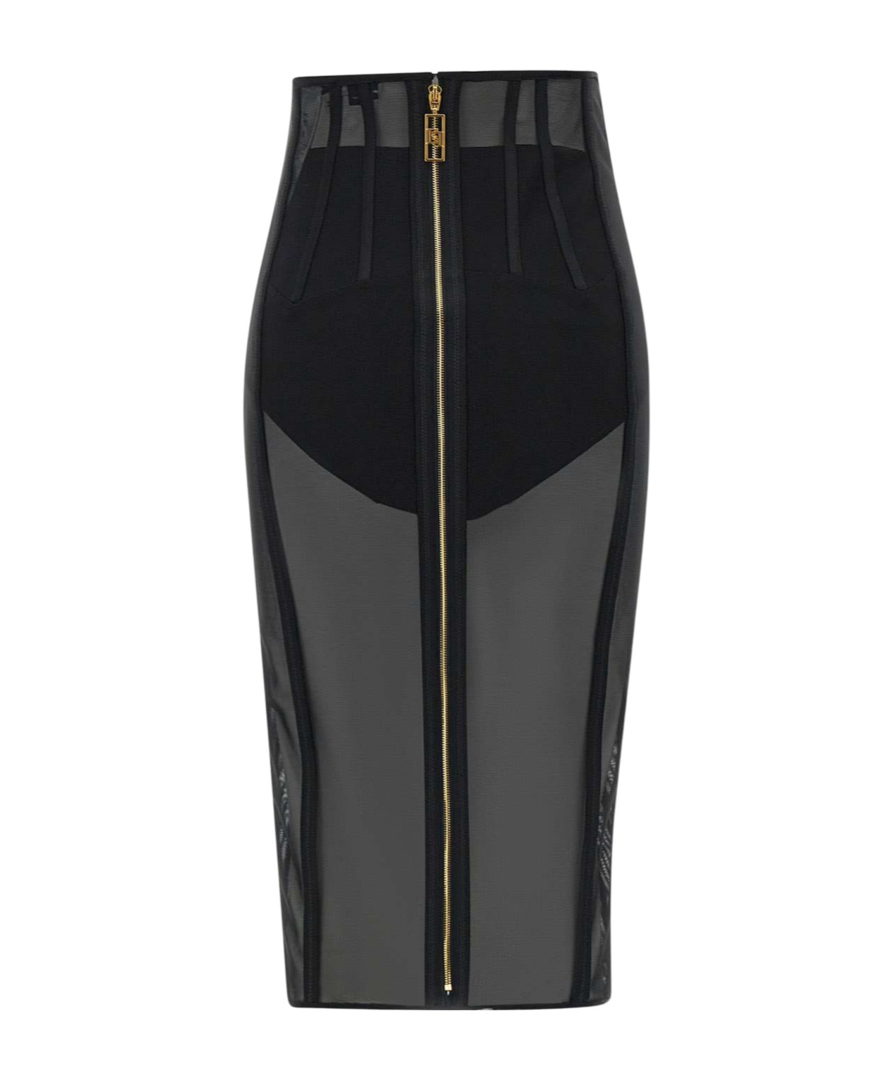 Elisabetta Franchi Events Tulle Midi Skirt In Black