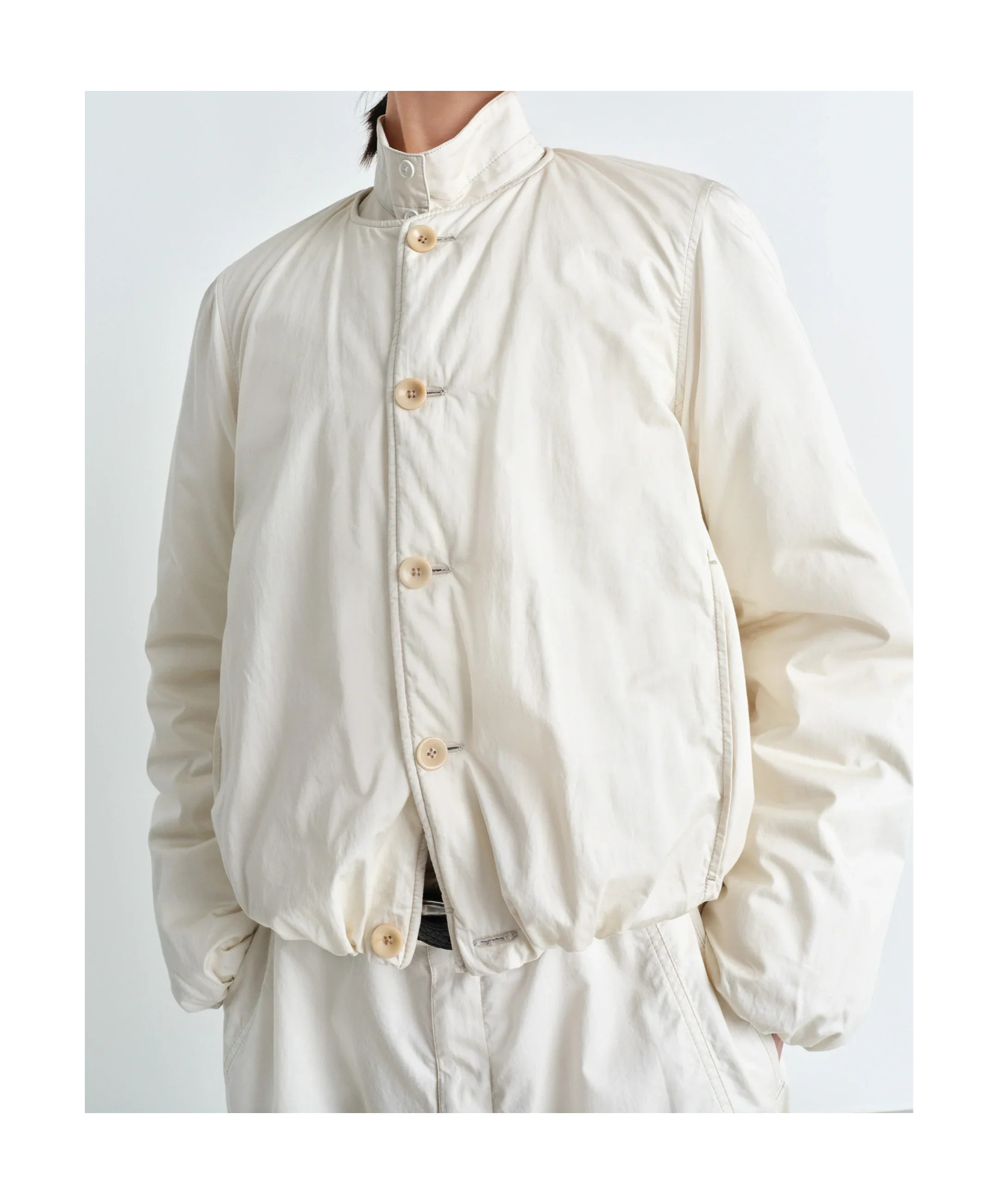 Lemaire Long Sleeve Casual Jacket In White