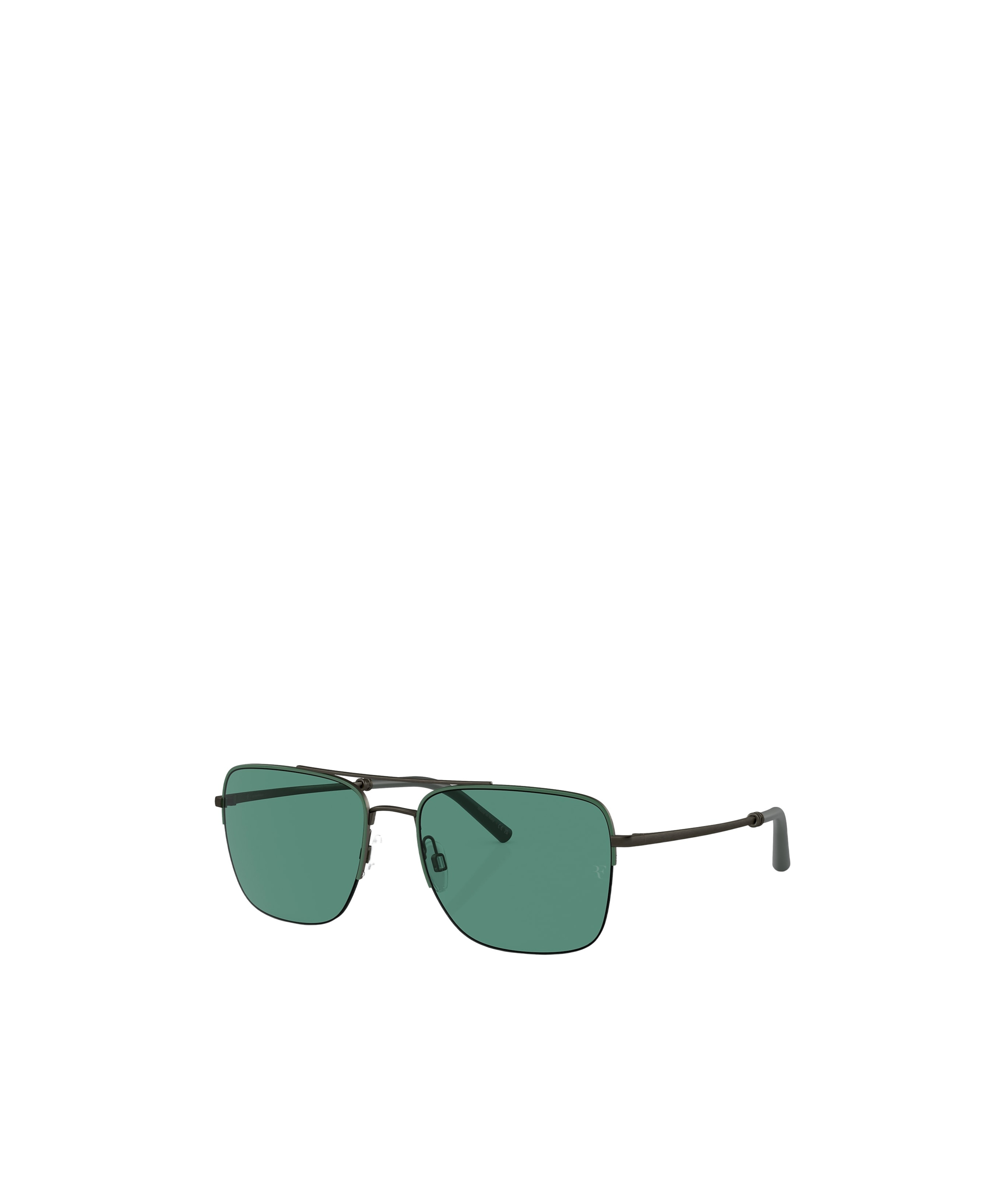 Oliver Peoples Roger Federer 56mm Semirimless Pilot Sunglasses In Green