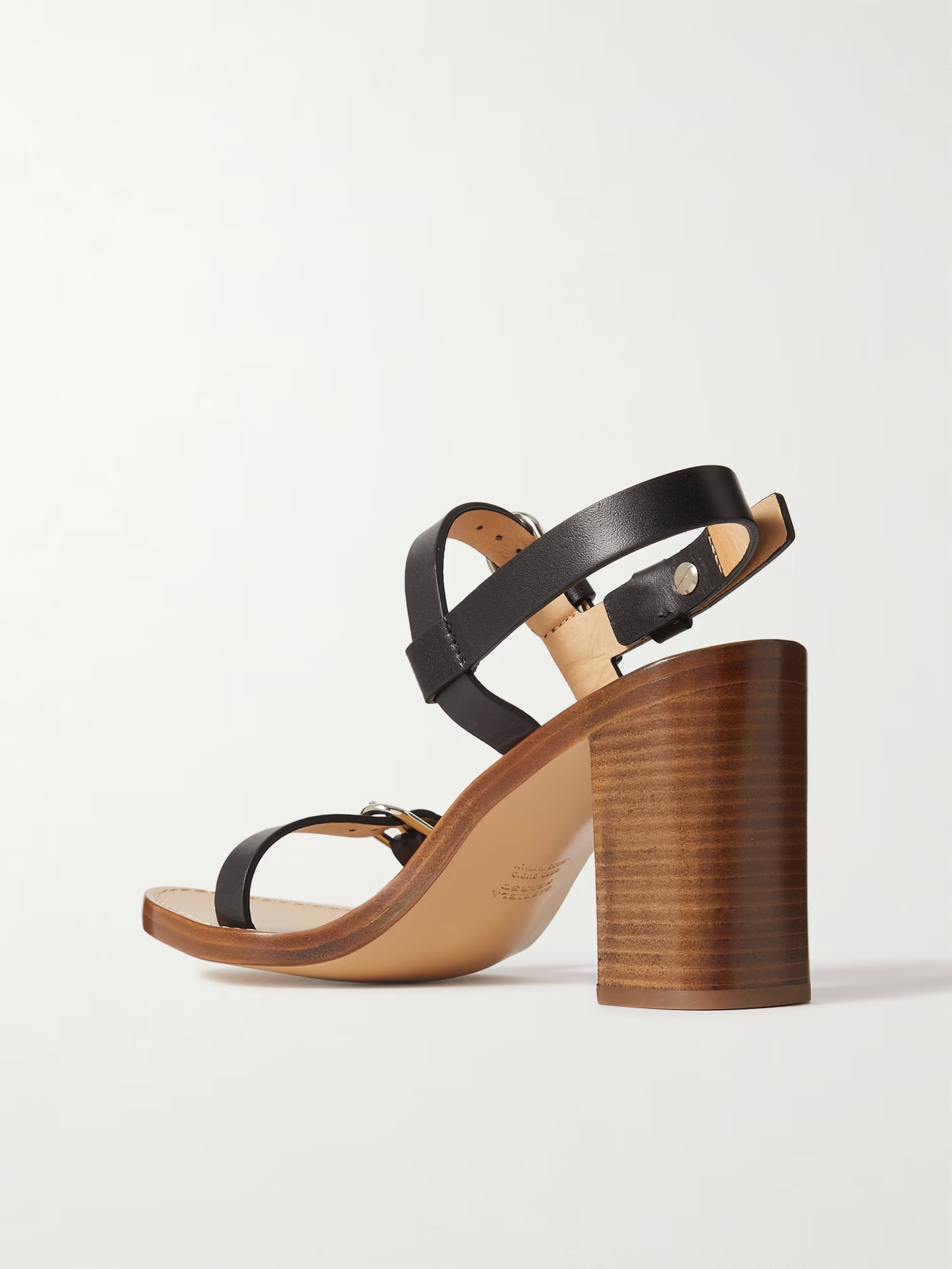 Gabriela Hearst Miraya Buckled Leather Slingback Sandals In Black