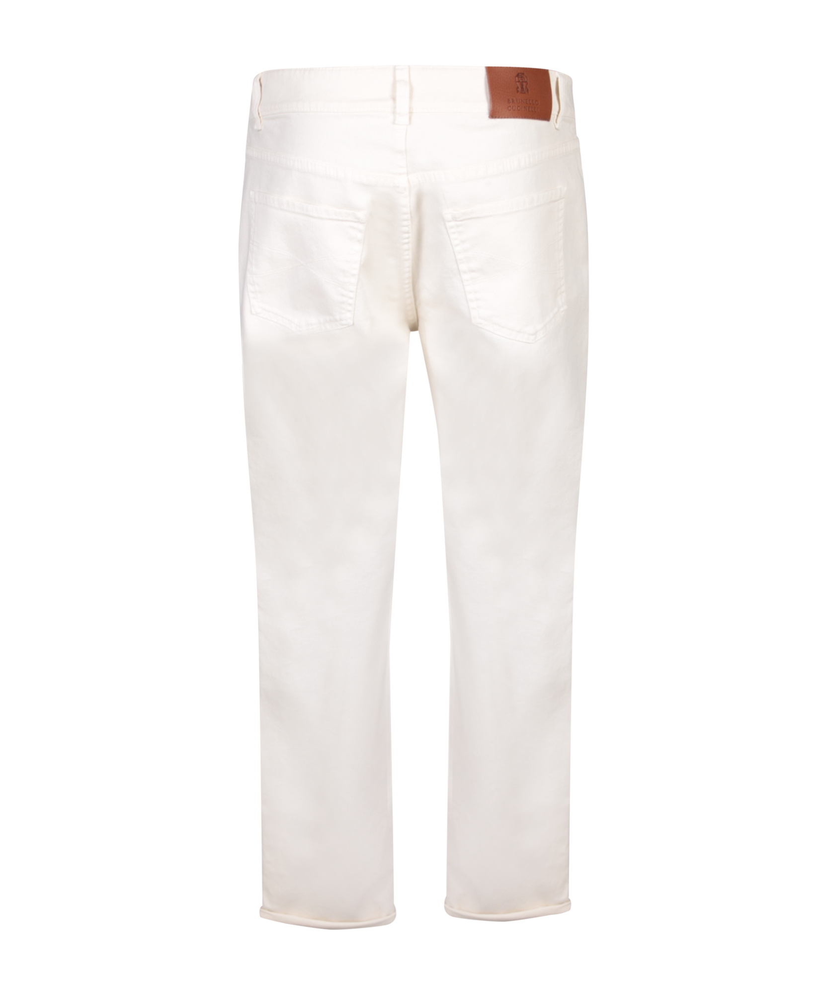 Brunello Cucinelli Five Pockets Cream Trousers In White