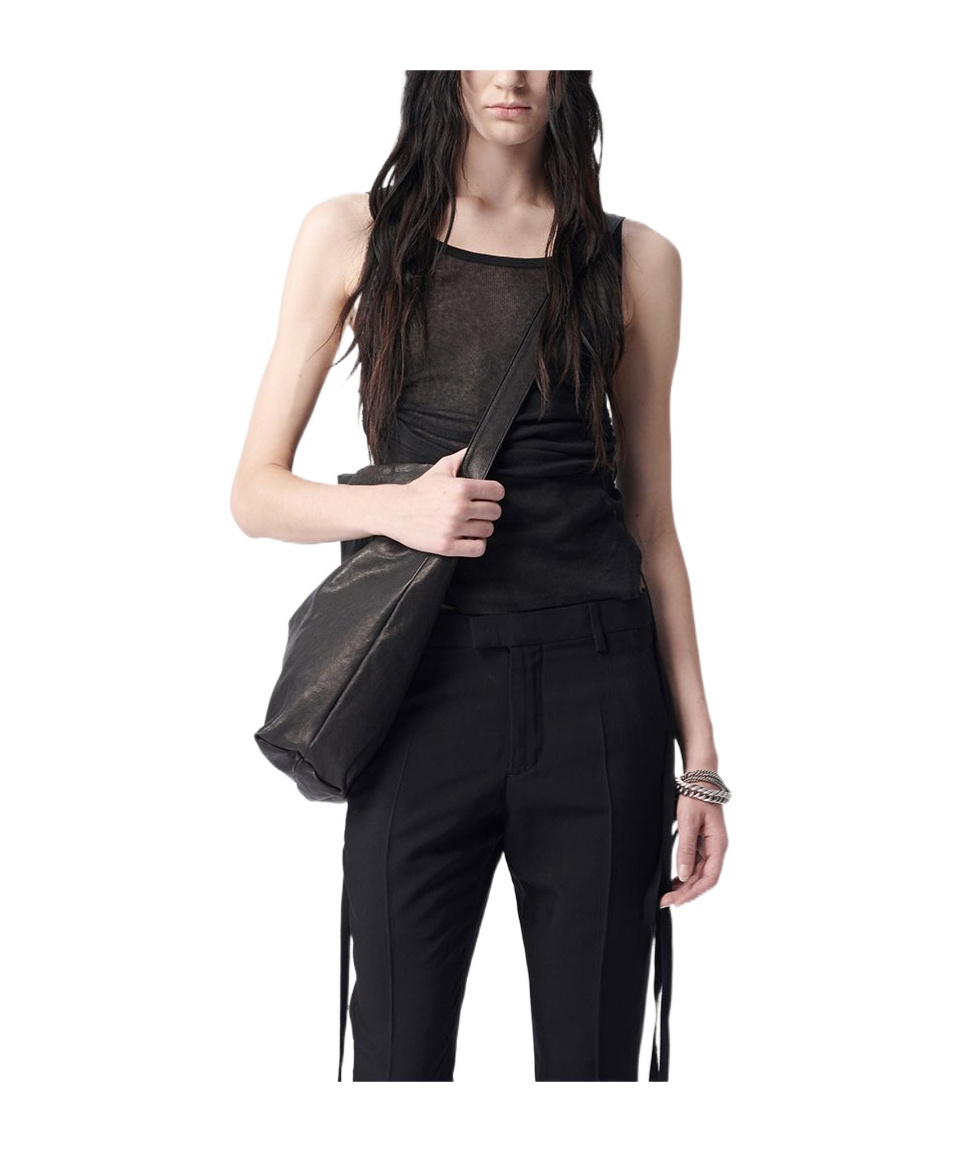 Ann Demeulemeester Pleated Short Vest In Black