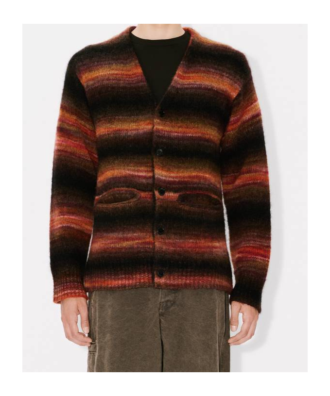 Kenzo V-neck Cardigan Front Pockets In Black
