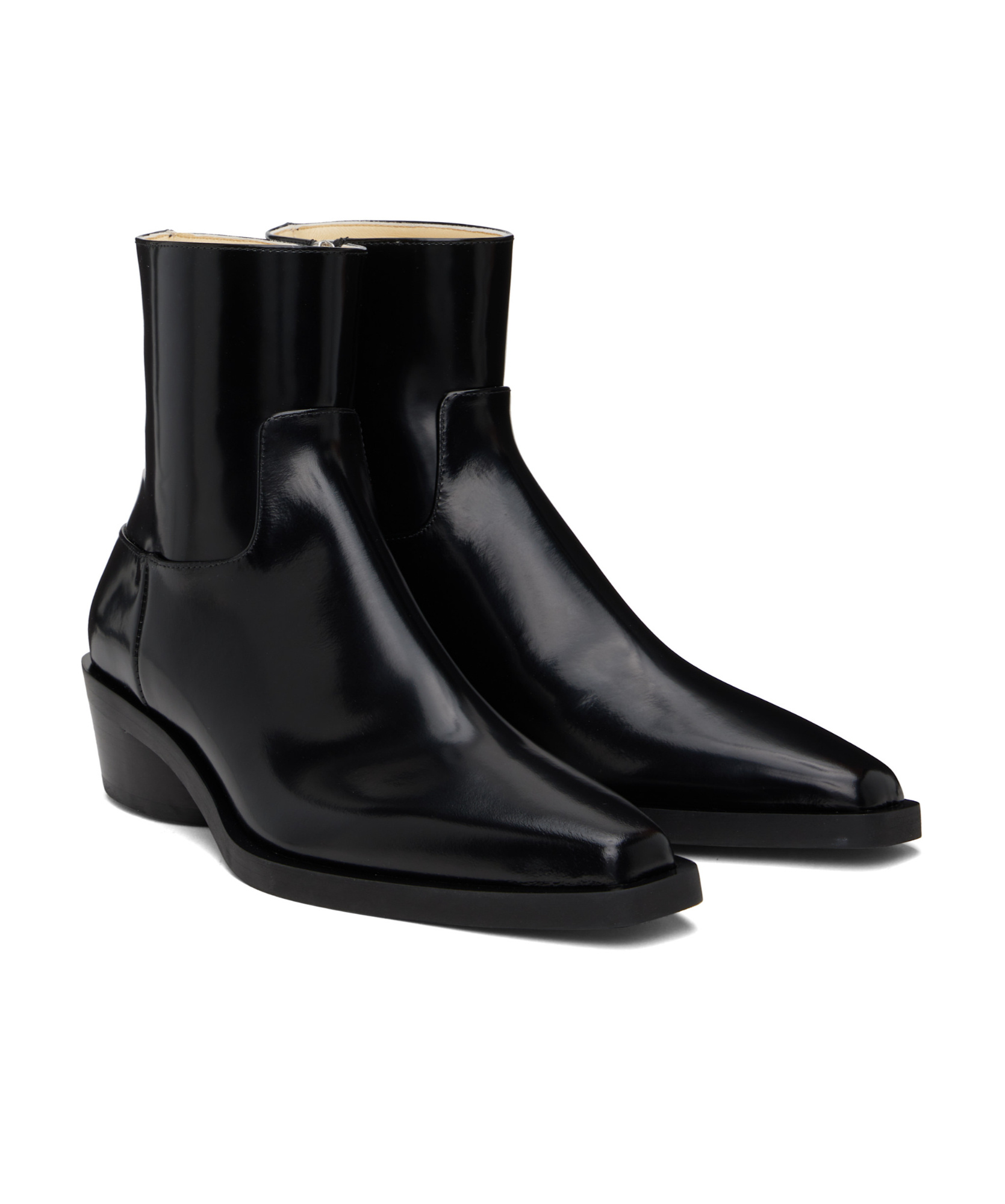 Proenza Schouler Bronco Leather Moto Booties In Black
