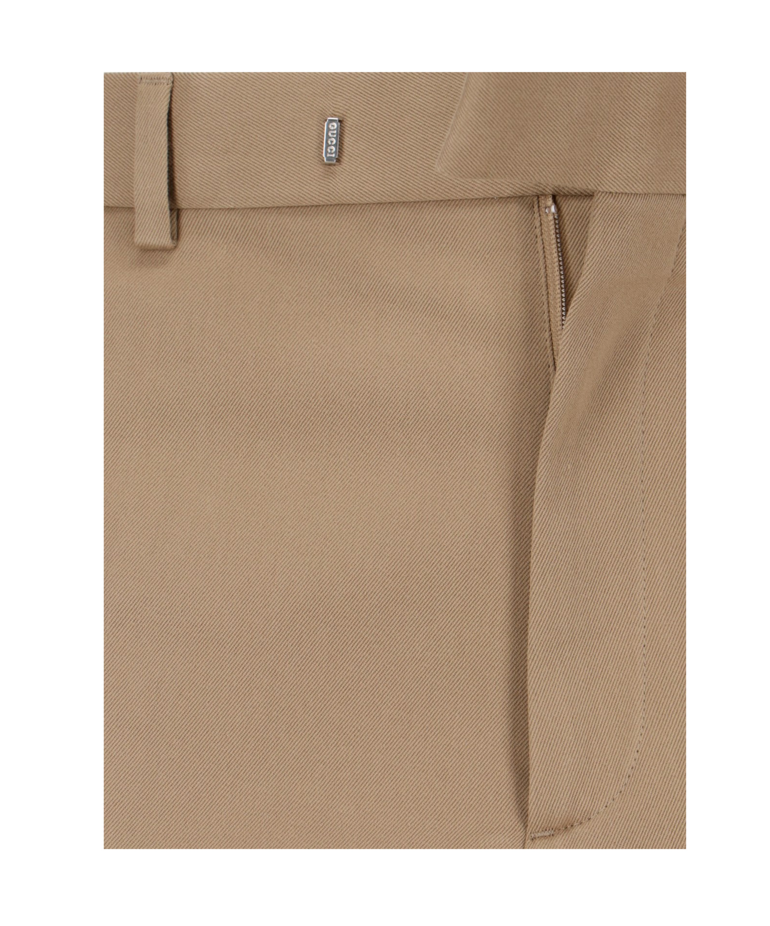 Gucci Web-stripe Trim Tailored Trousers In Nude