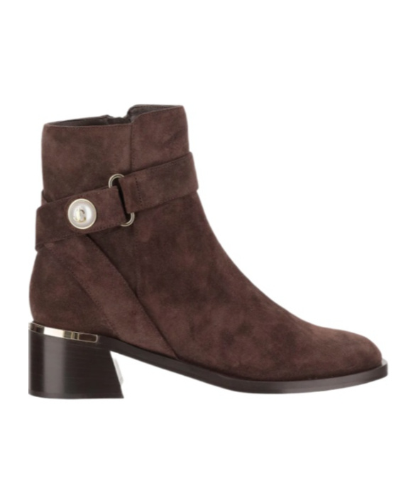 Jimmy Choo Noor 45 Suede Boots In Brown