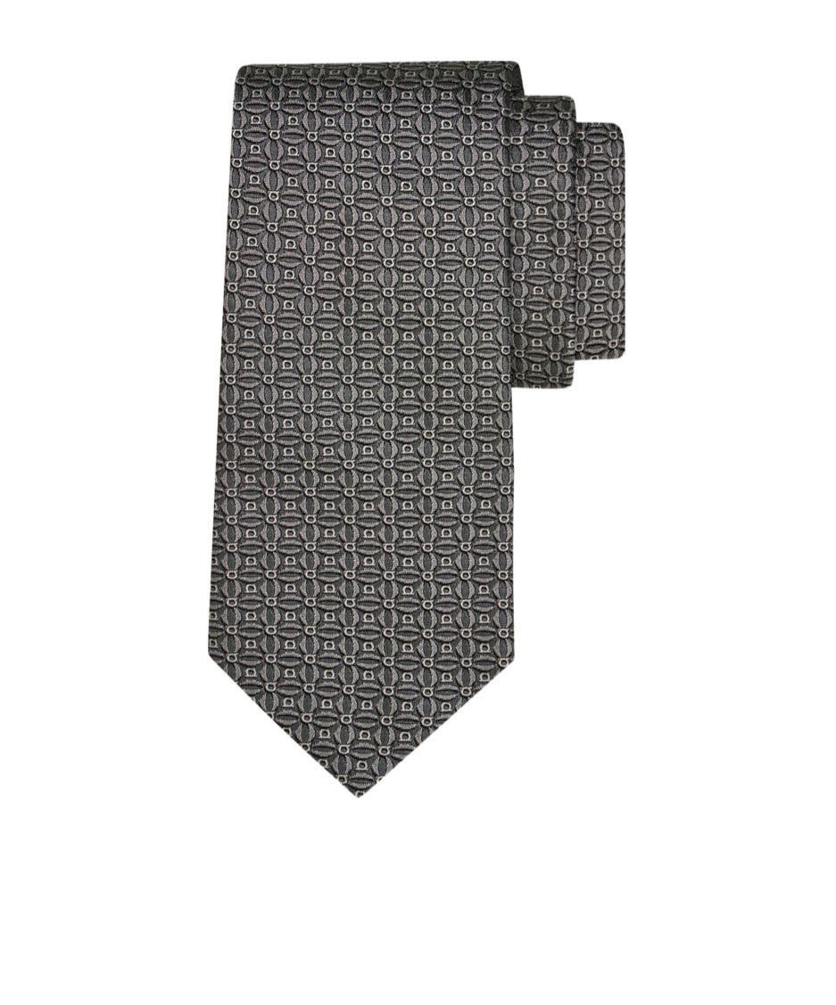 Ferragamo Alassio Silk Tie In Black